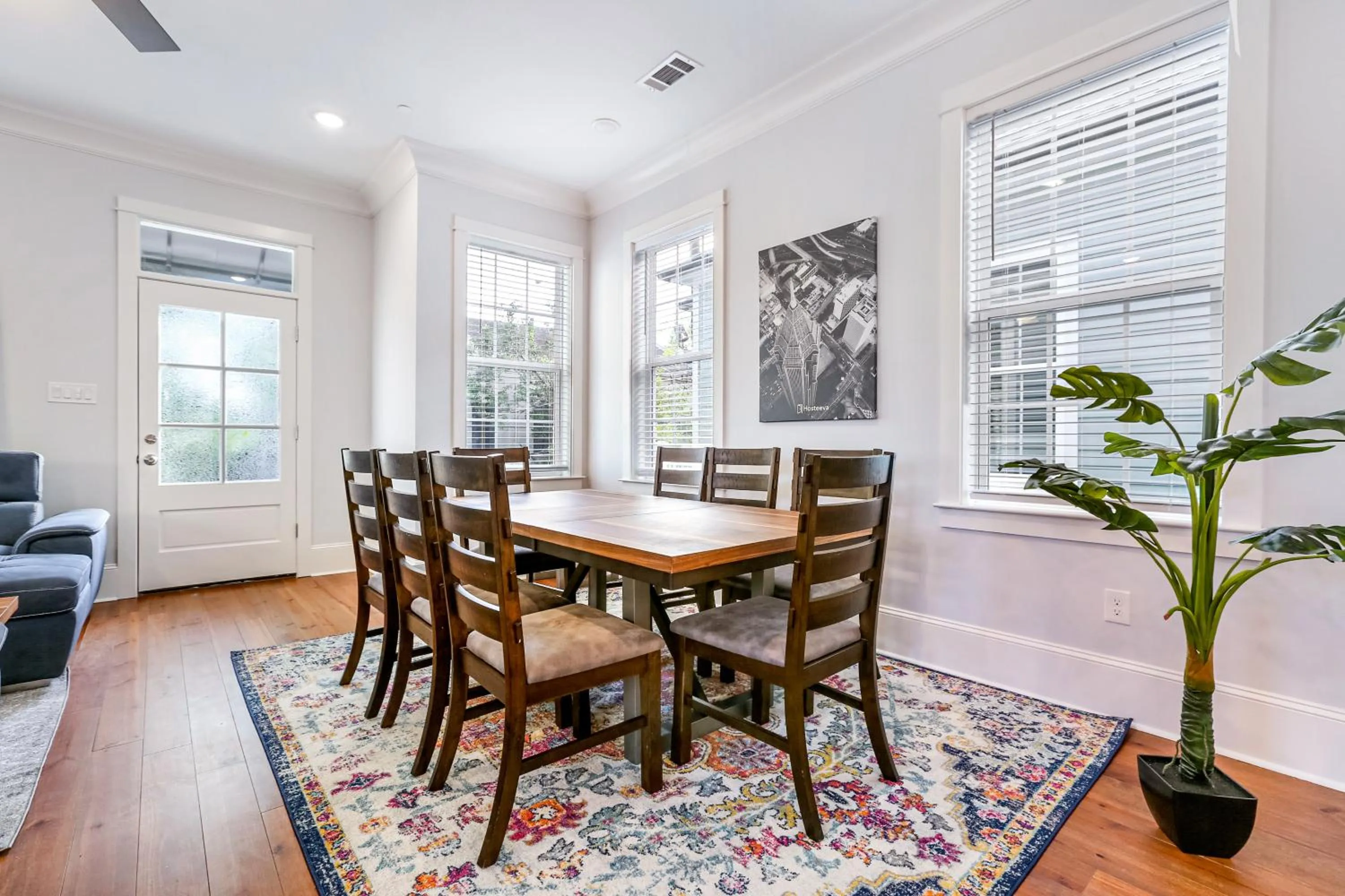 Dining area in Hosteeva Chic Urban Retreat w Pool Steps to St Charles Ave and Near Bourbon St