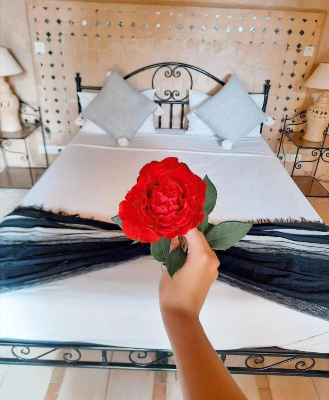 Bed in Riad Ain Khadra