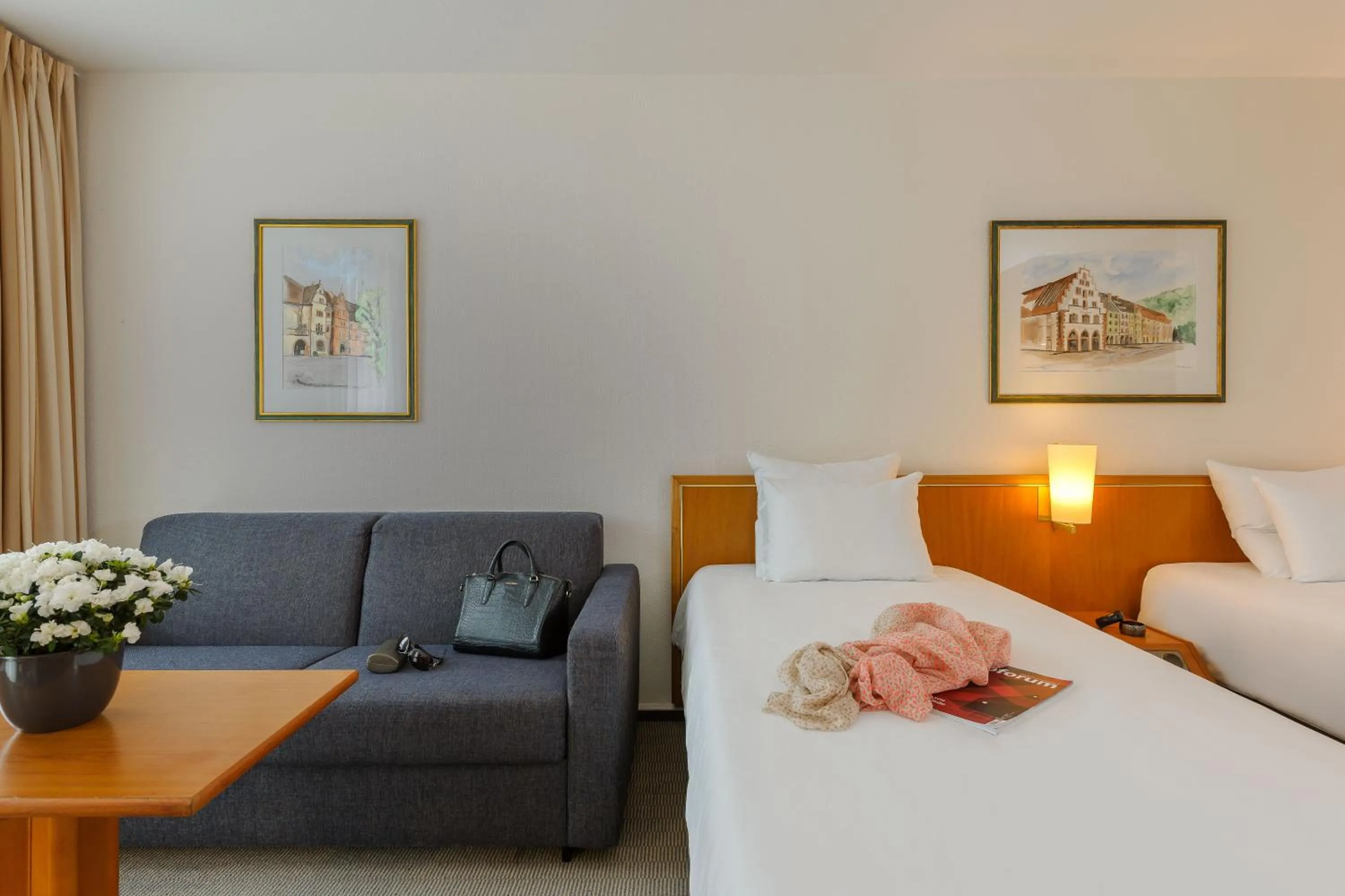 Bed in Novotel Freiburg am Konzerthaus