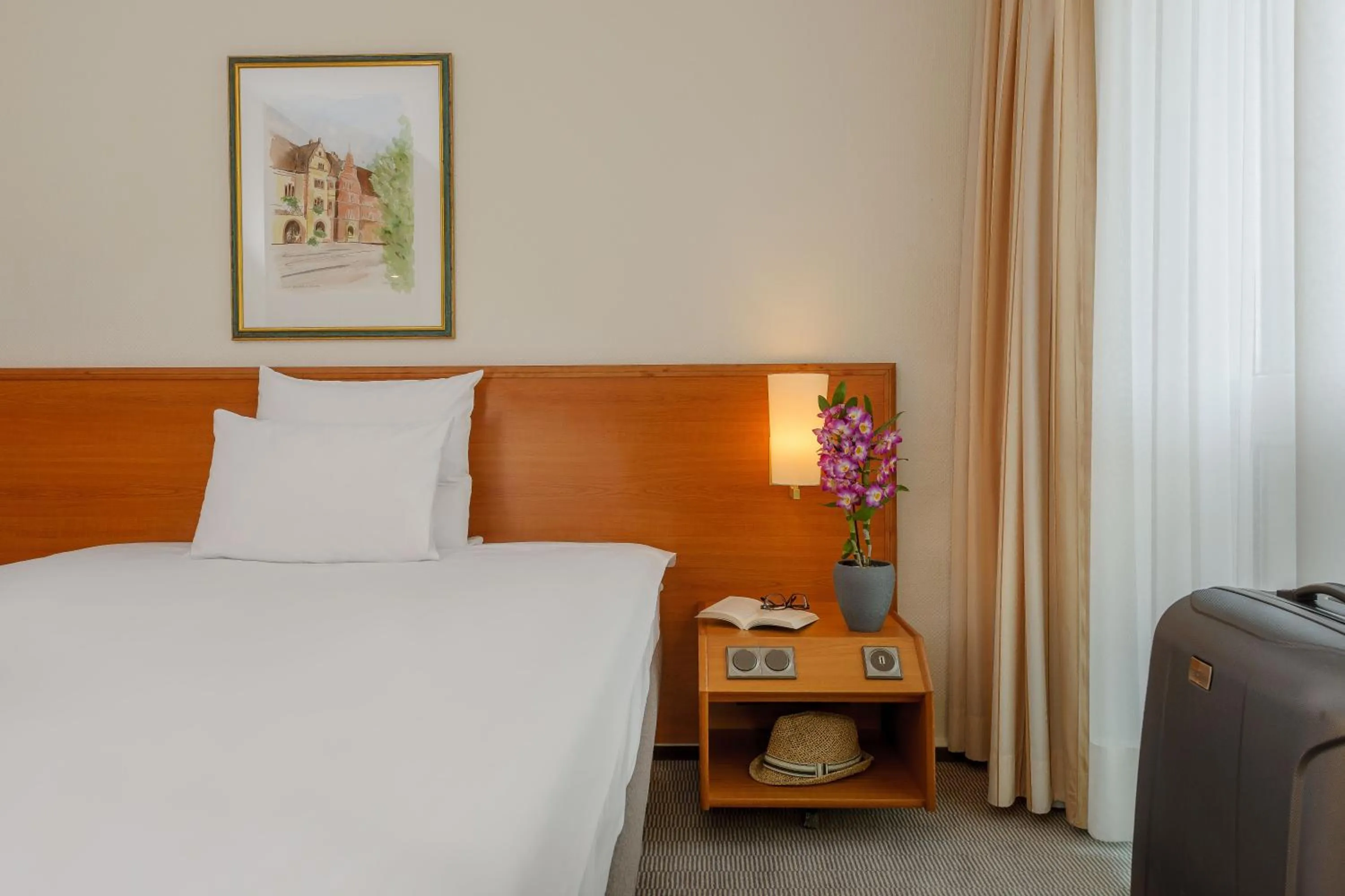 Bed in Novotel Freiburg am Konzerthaus