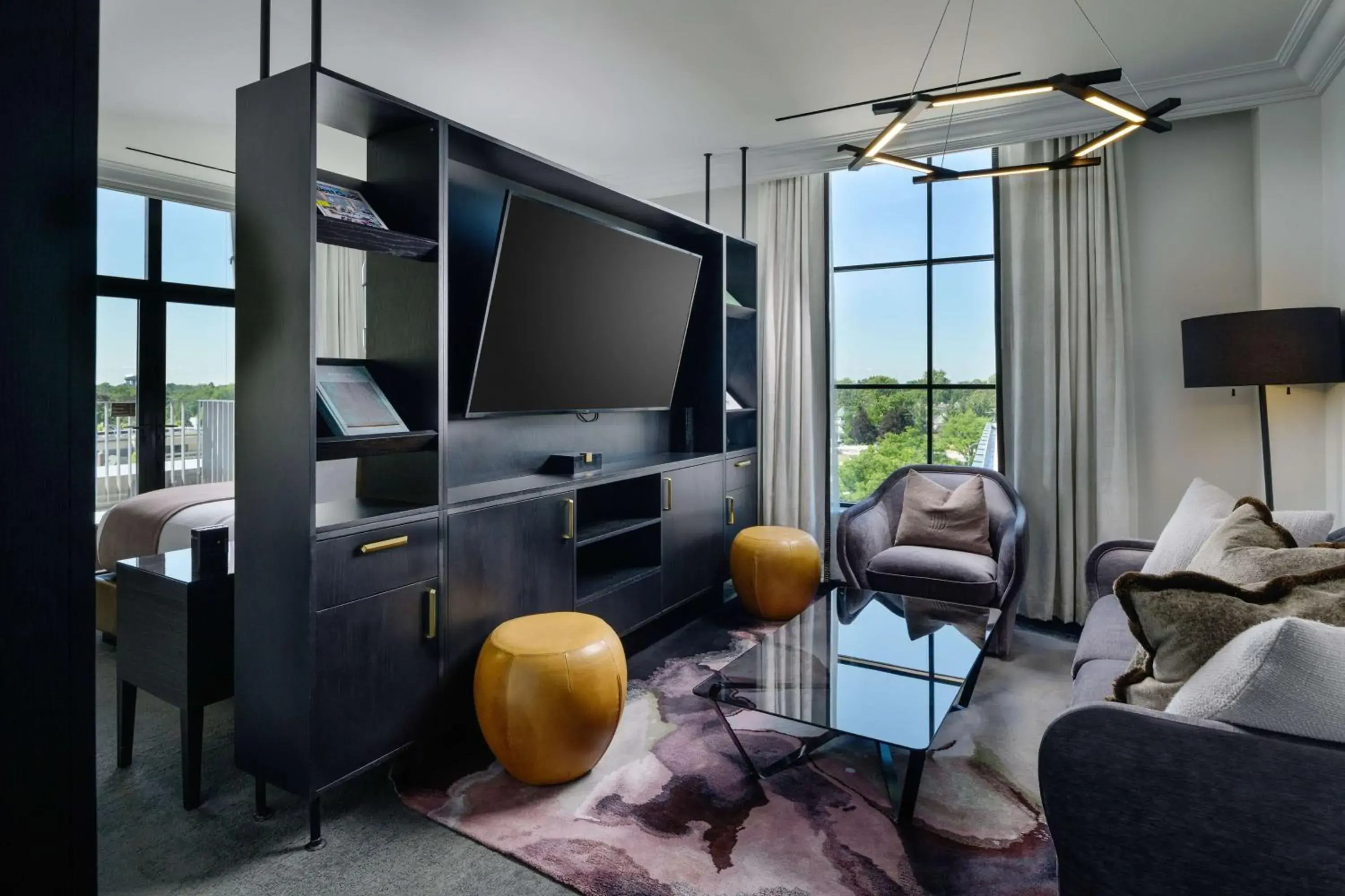 Living room in Daxton Hotel Birmingham, Curio Collection by Hilton Living room in Daxton Hotel Birmingham, Curio Collection by Hilton