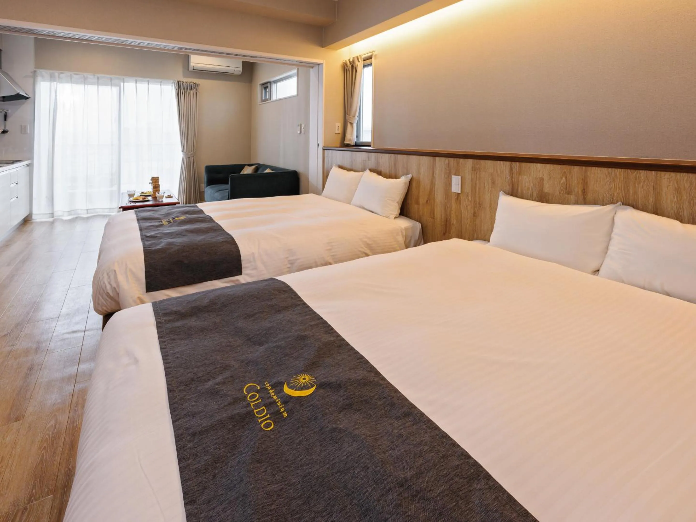 Bed in Family Condo Chatan Hills by Coldio Premium