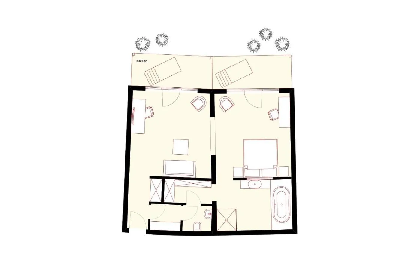 Floor plan in BollAnts Spa im Park