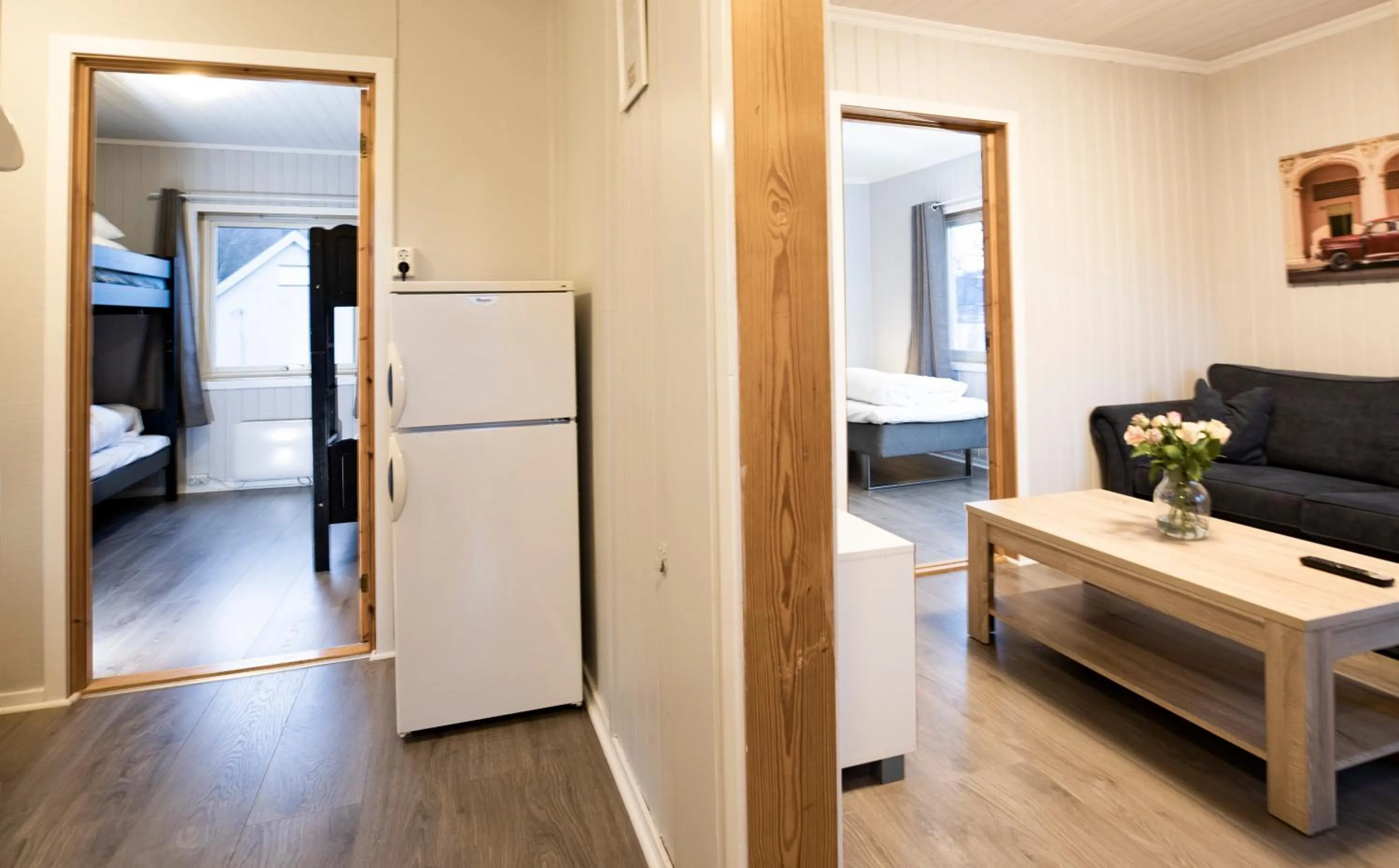 Living room, Bed in Lillehammer Camping