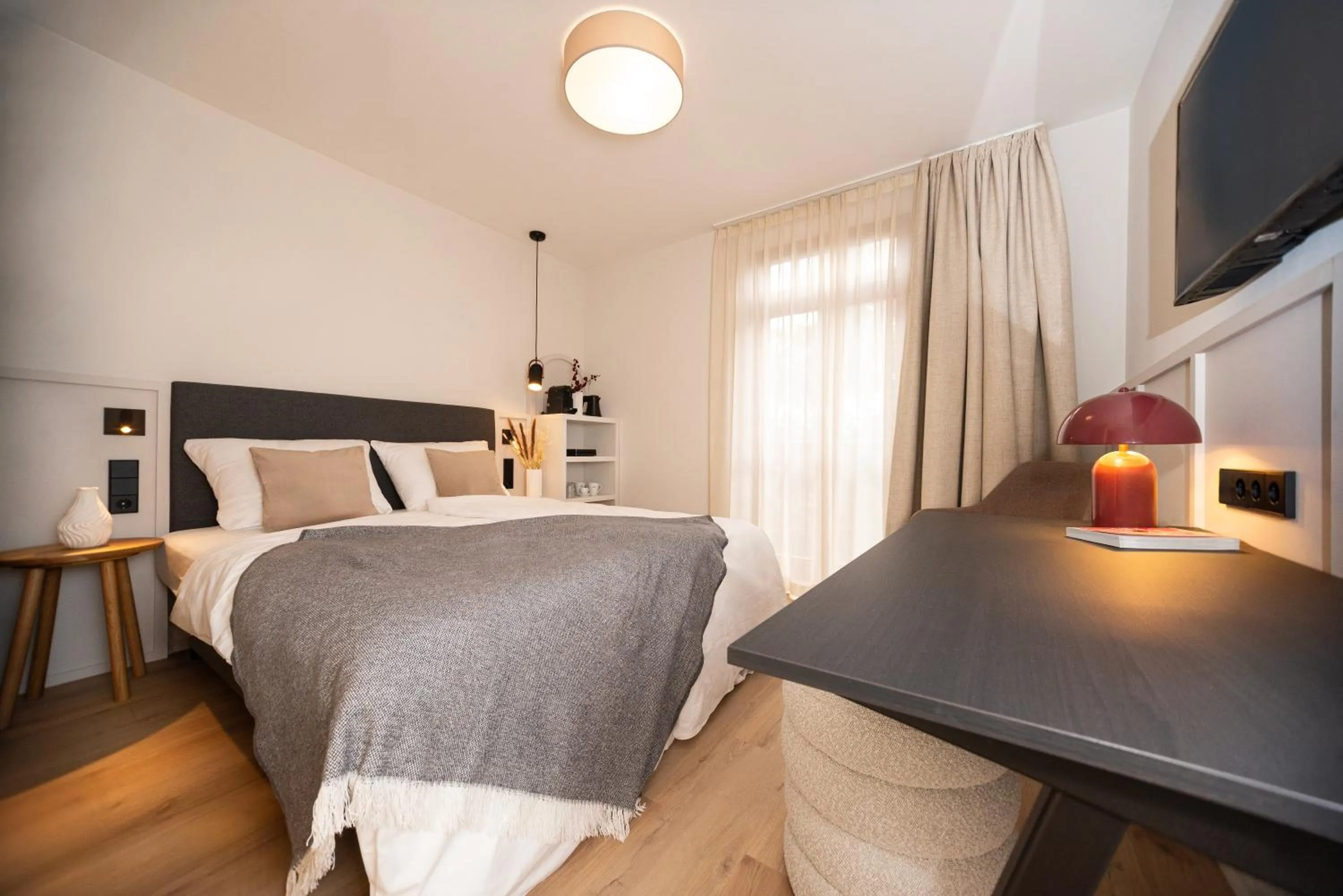 Coffee/tea facilities, Bed in Villa Waldperlach by Blattl