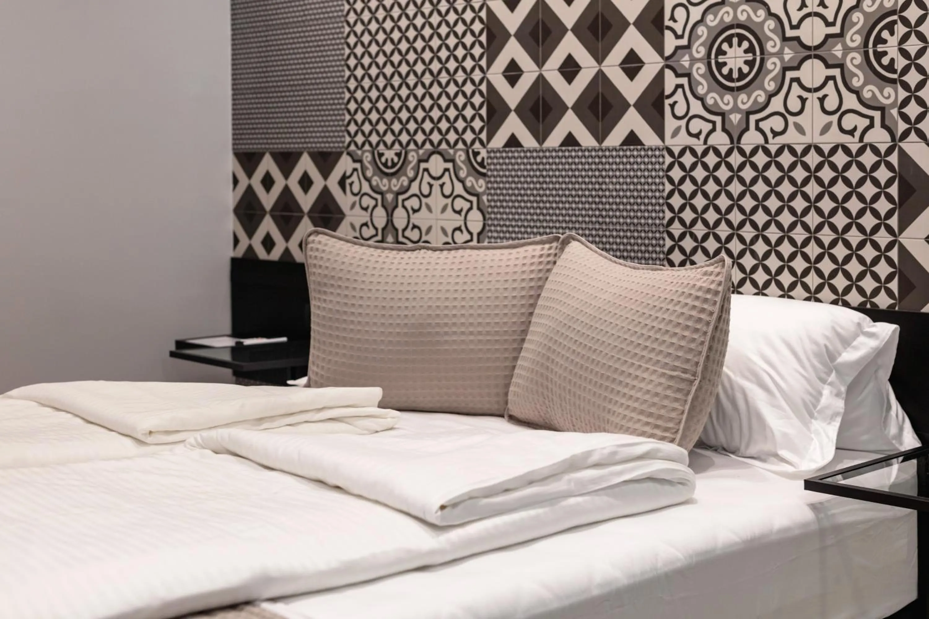 Decorative detail, Bed in Aborda Rooms