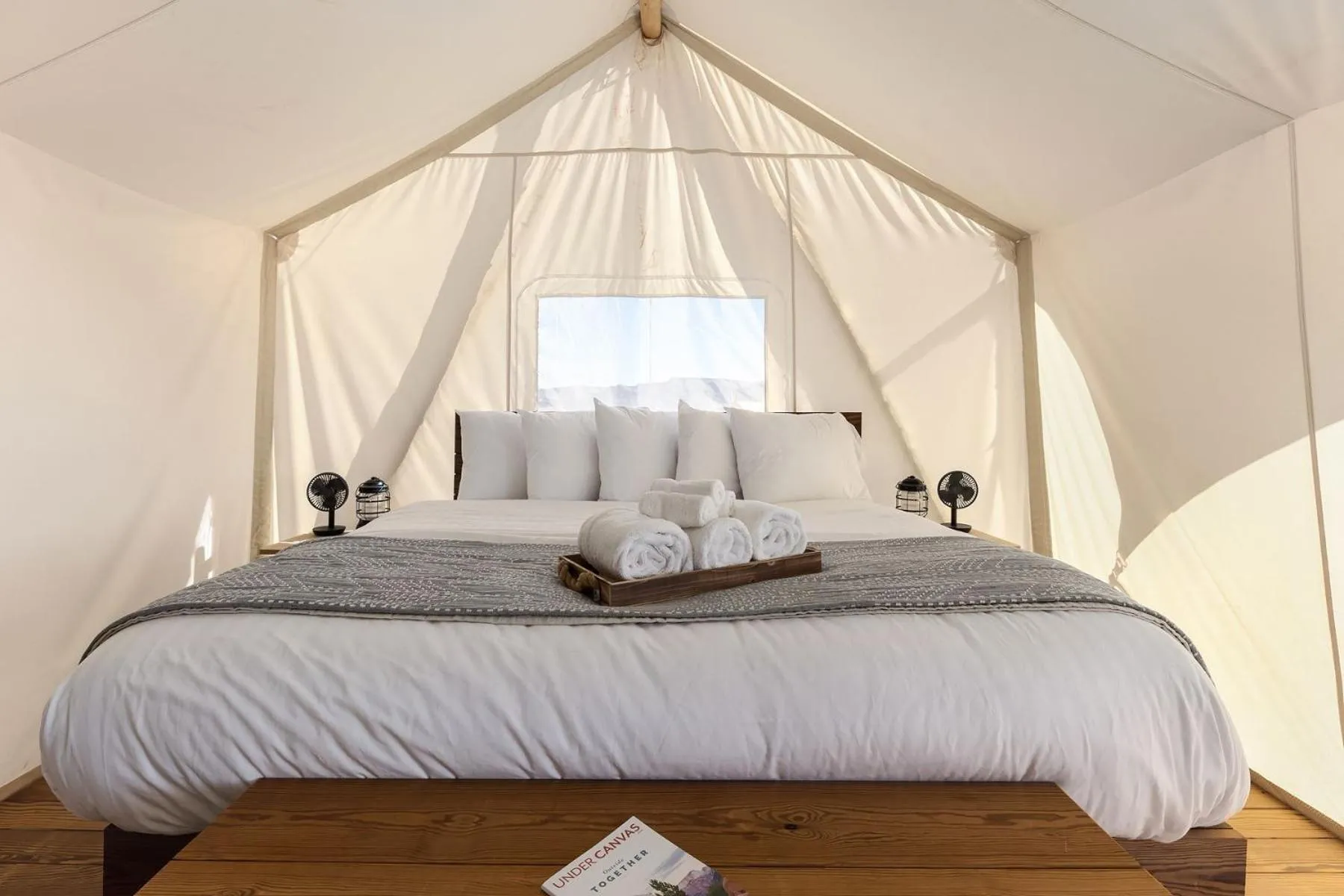 Bed in Under Canvas Lake Powell-Grand Staircase
