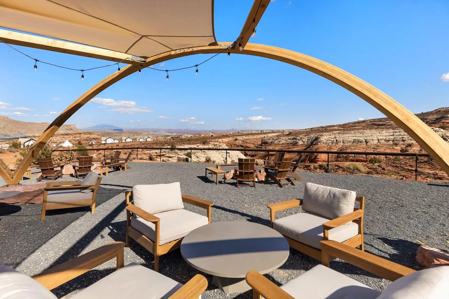 Seating area in Under Canvas Lake Powell-Grand Staircase