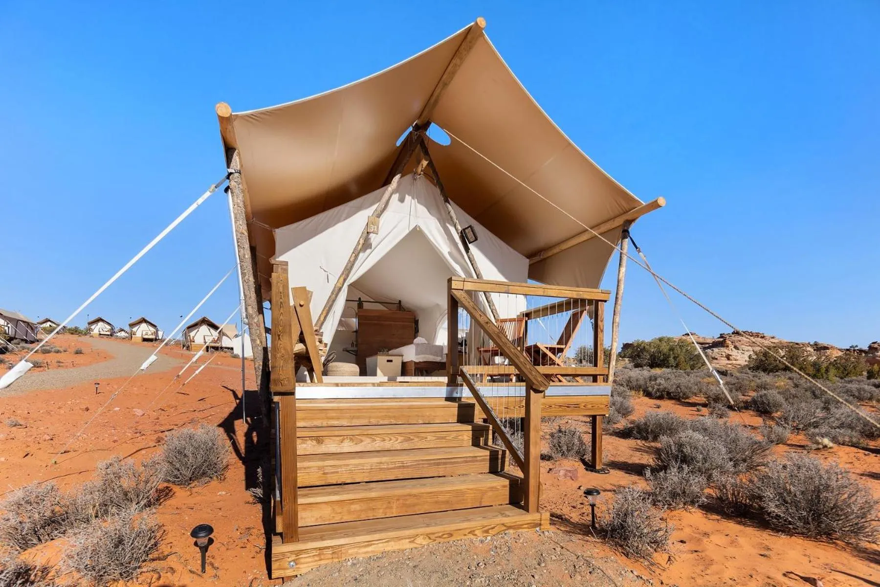 Stargazer Tent with Private Bathroom in Under Canvas Lake Powell-Grand Staircase
