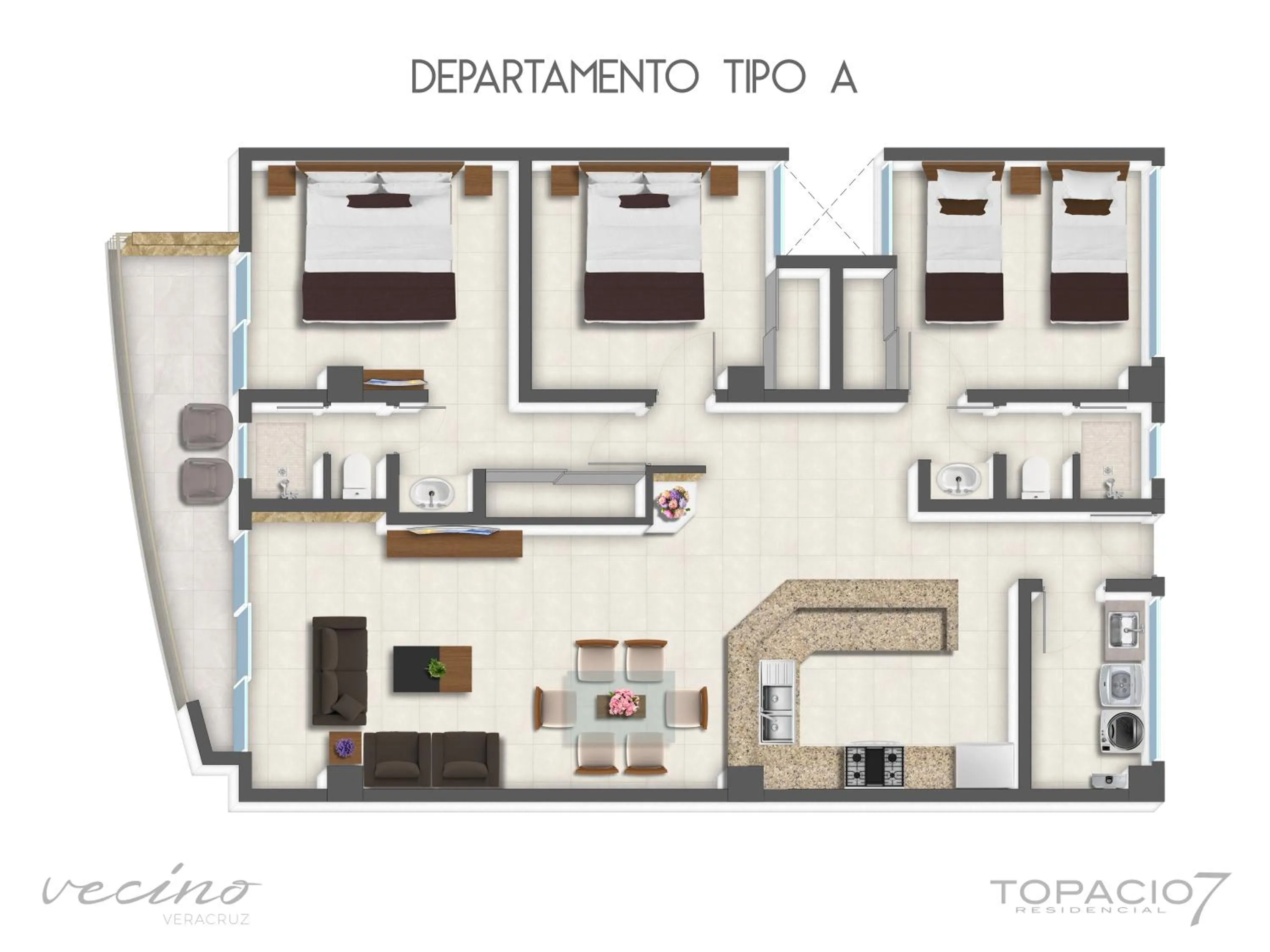 Floor plan in Topacio7 Residencial