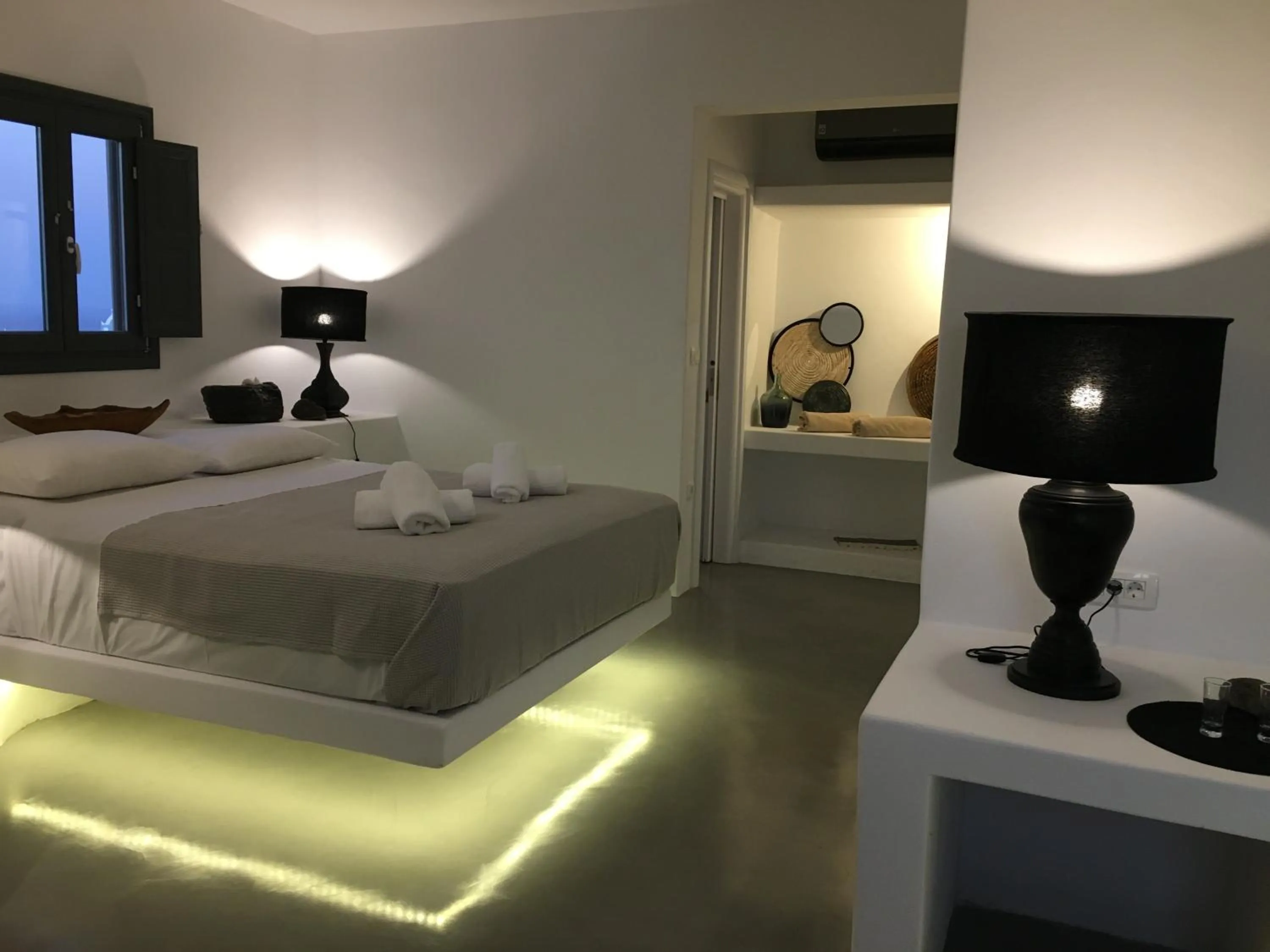 Bed in Santolia Art Suites