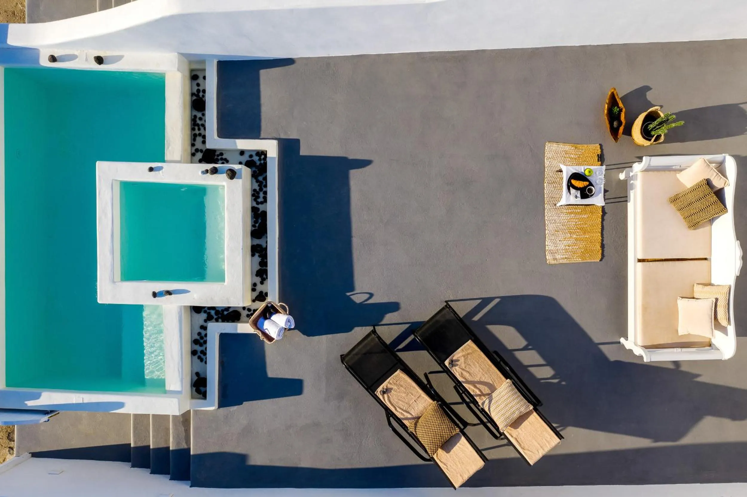 Bird's eye view in Santolia Art Suites