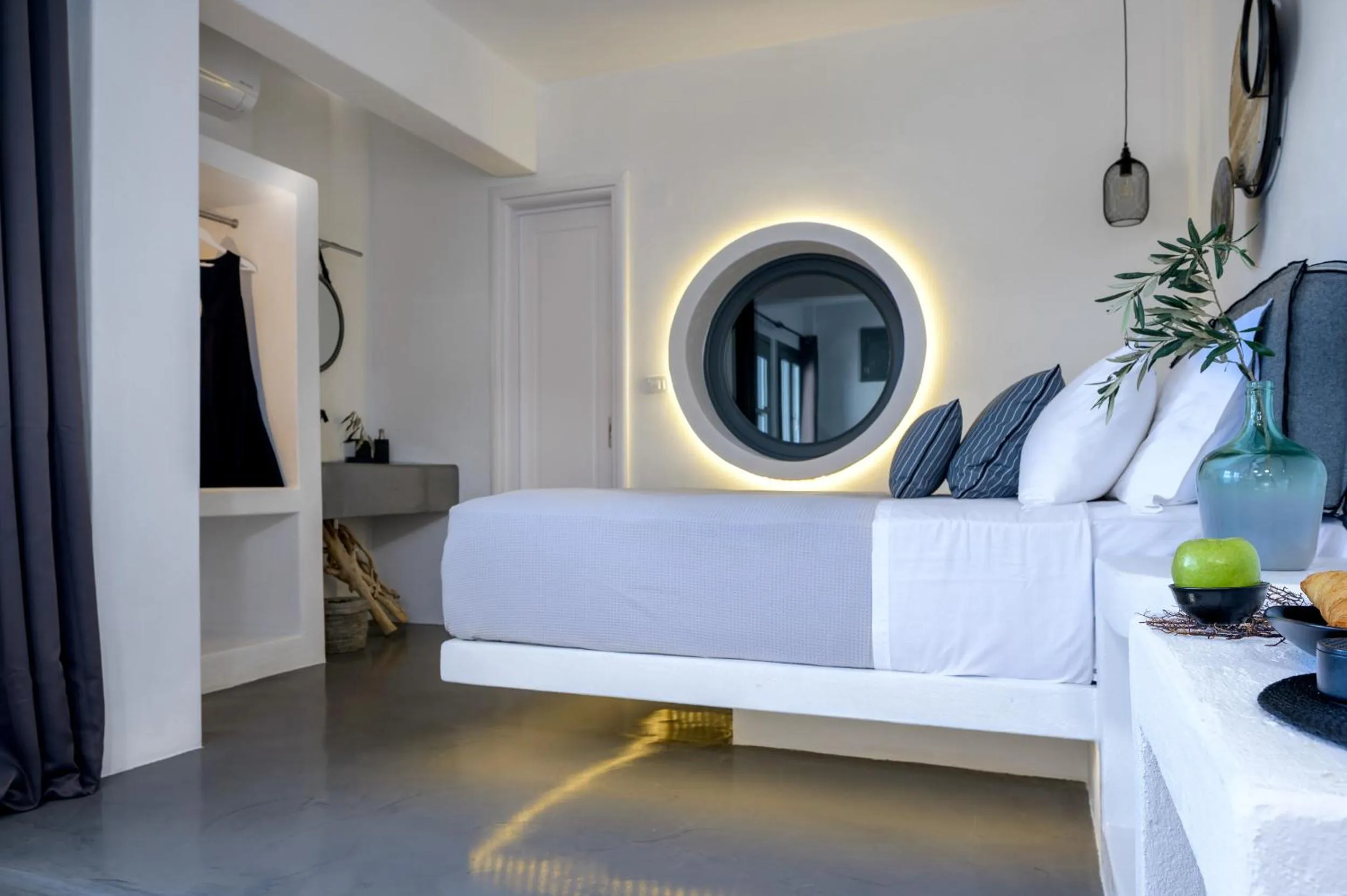 Bed in Santolia Art Suites