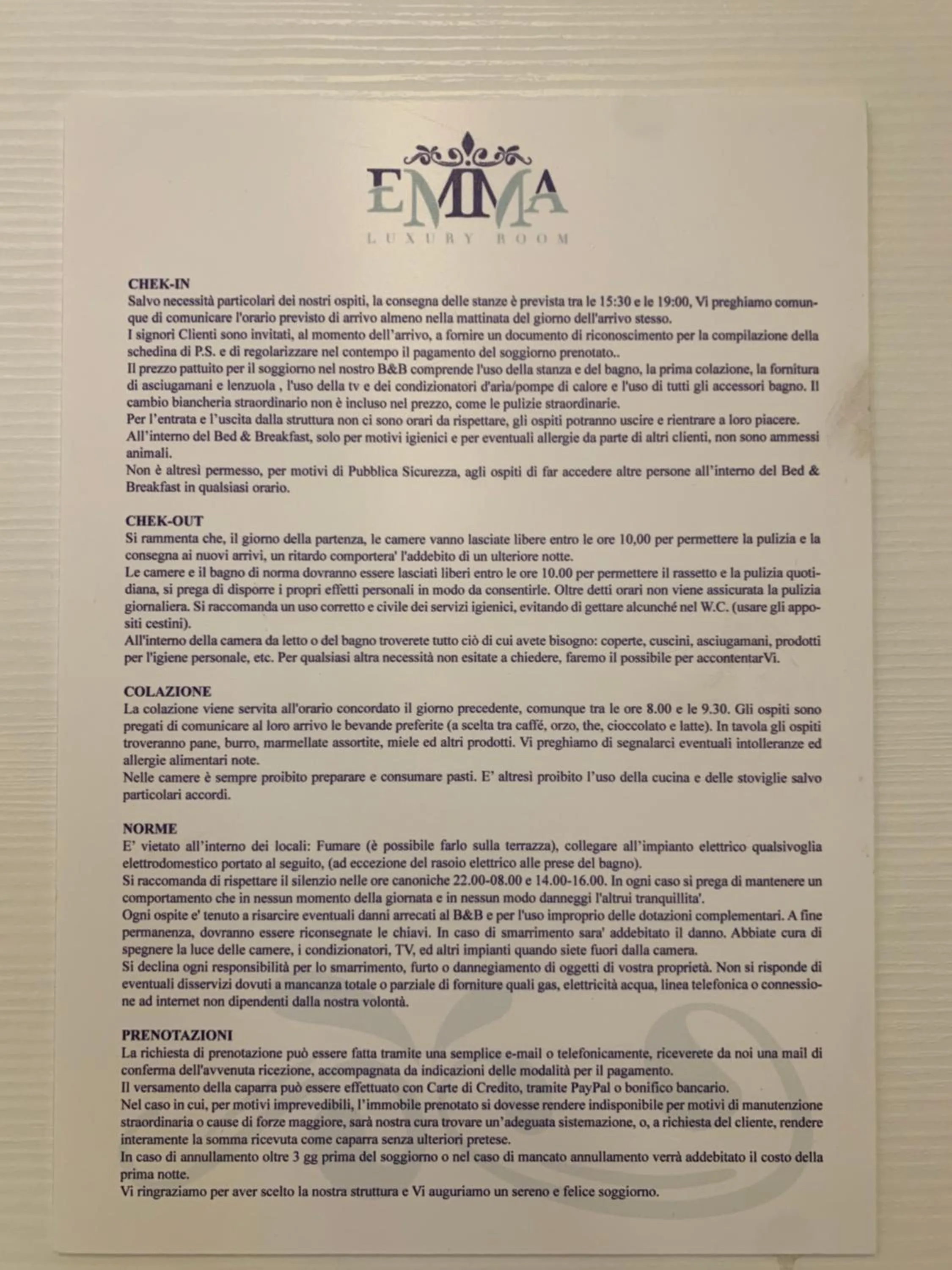Emma luxury room