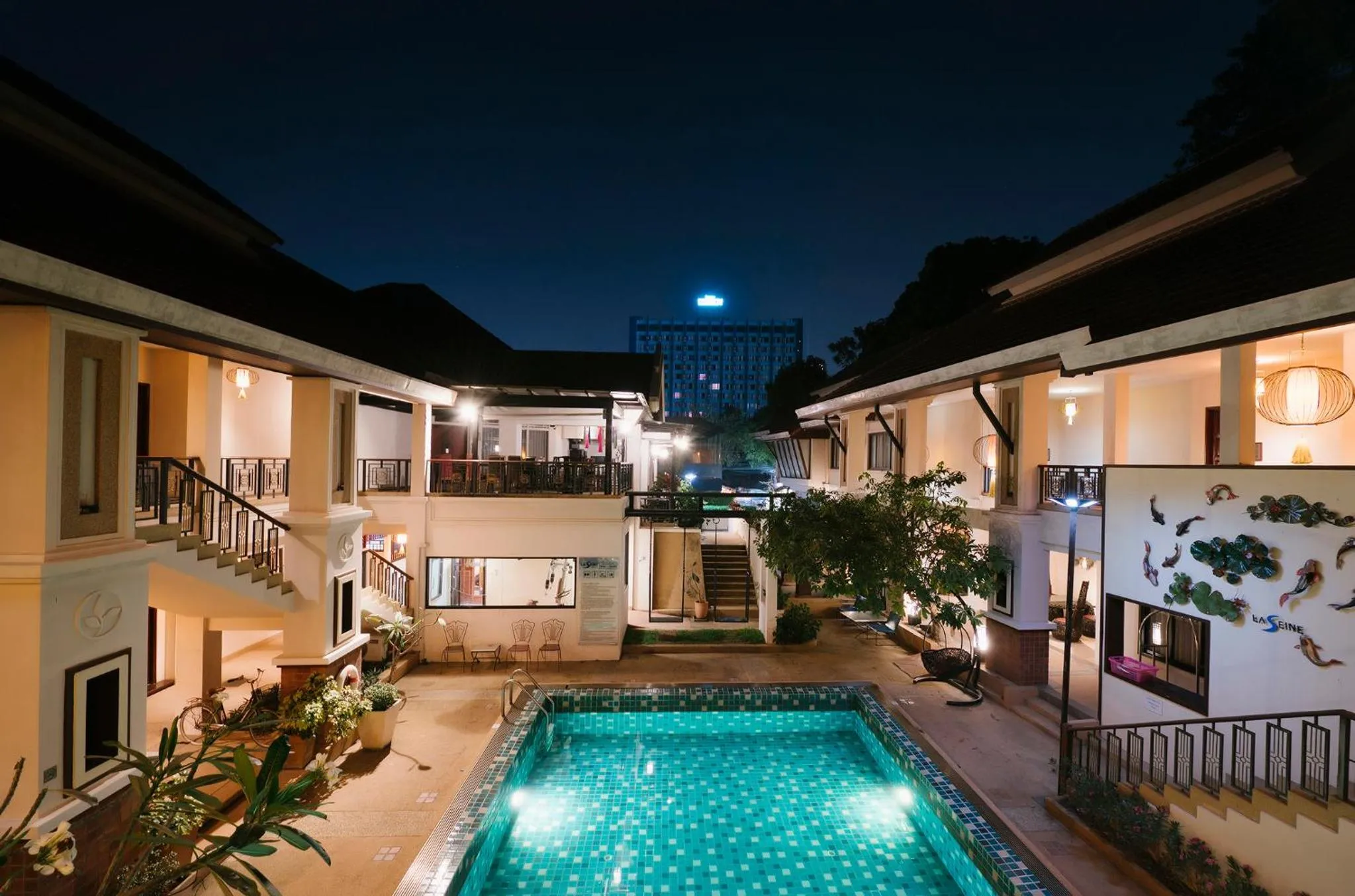 Swimming pool in La Seine City Resort, Chiang Mai