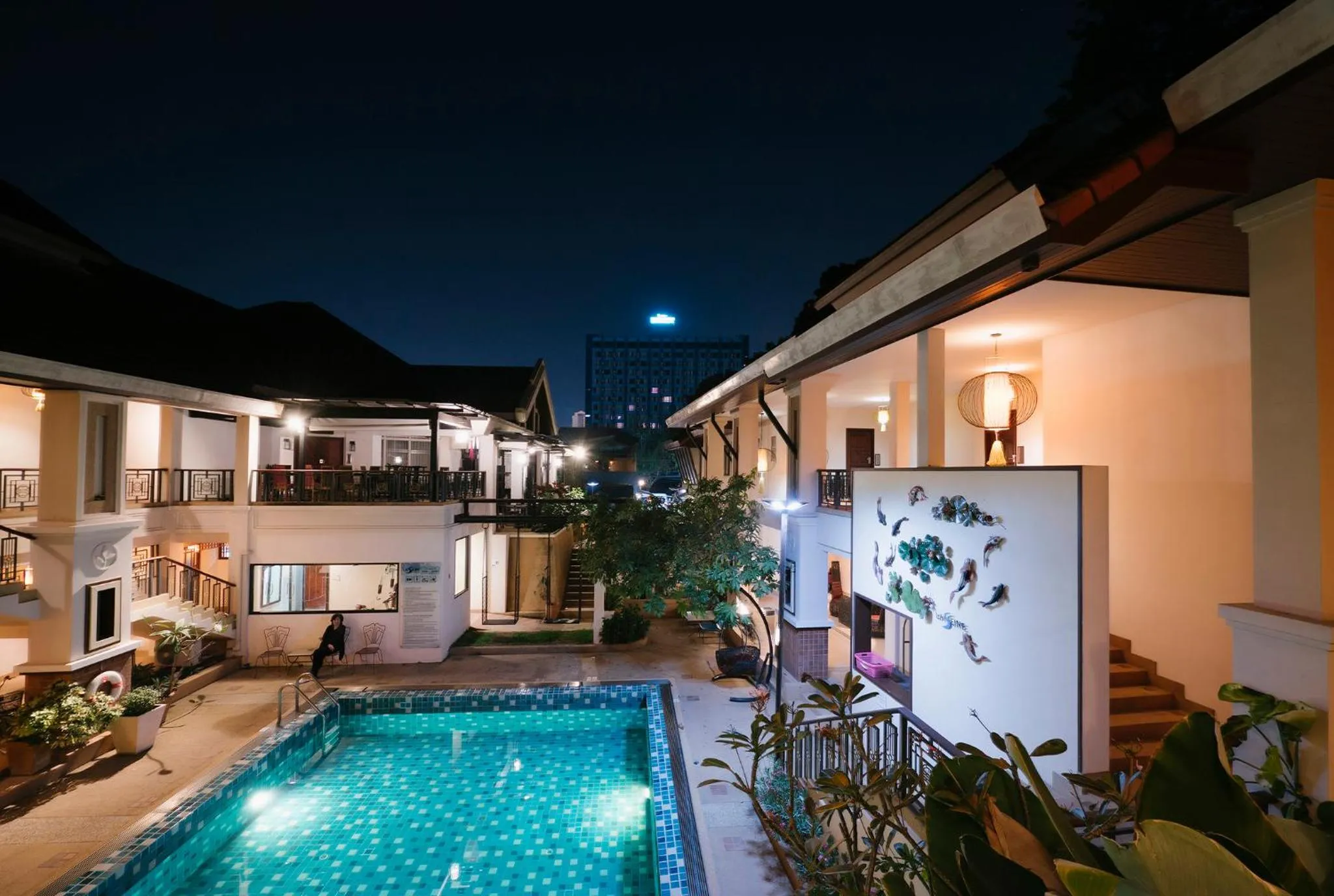 Swimming pool in La Seine City Resort, Chiang Mai