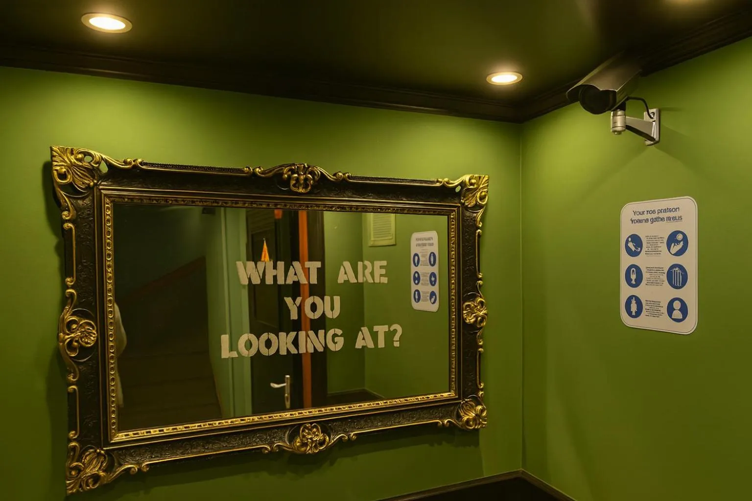 elevator in Walled off Hotel Paris