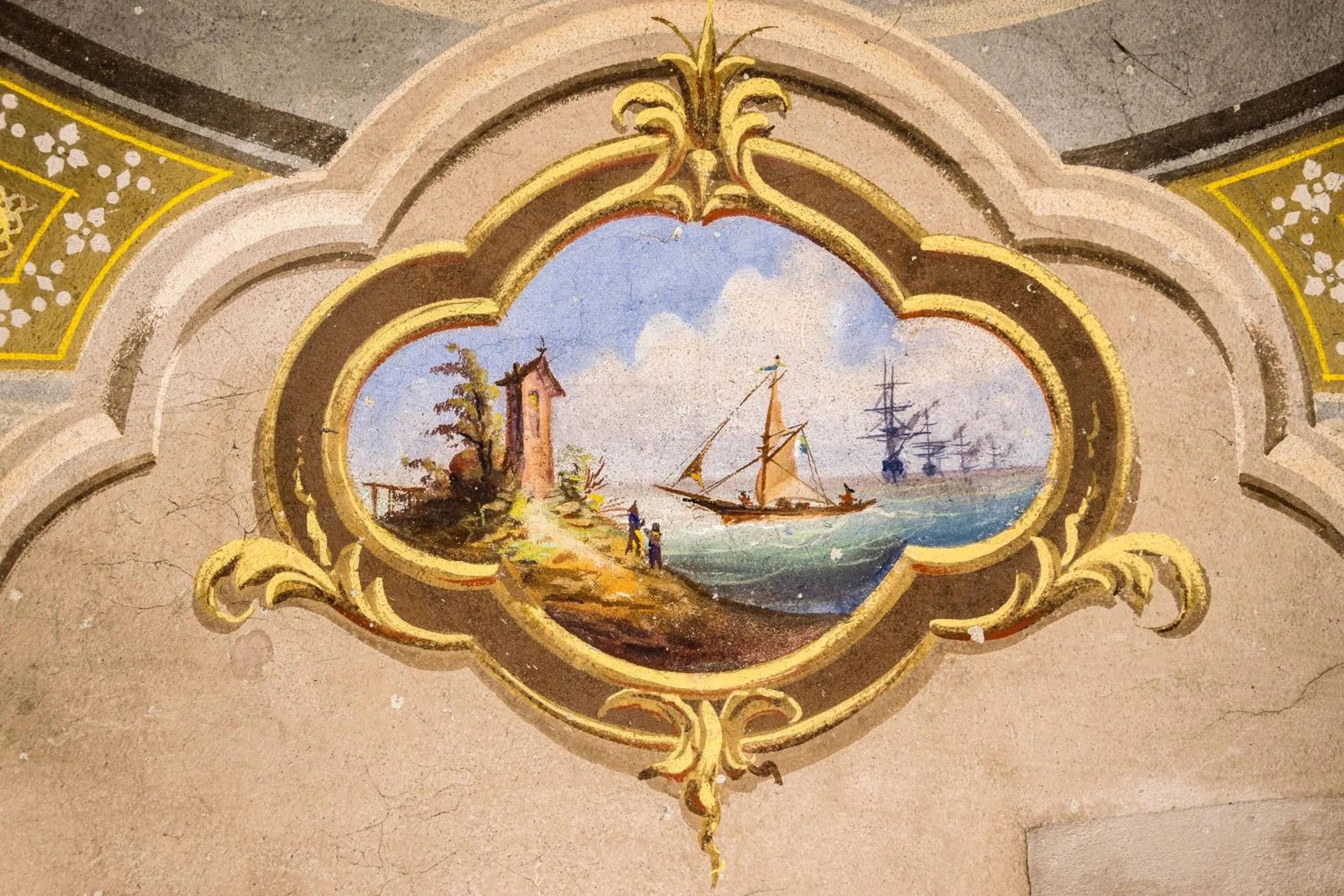 Decorative detail in B&B Il Glicine Molare