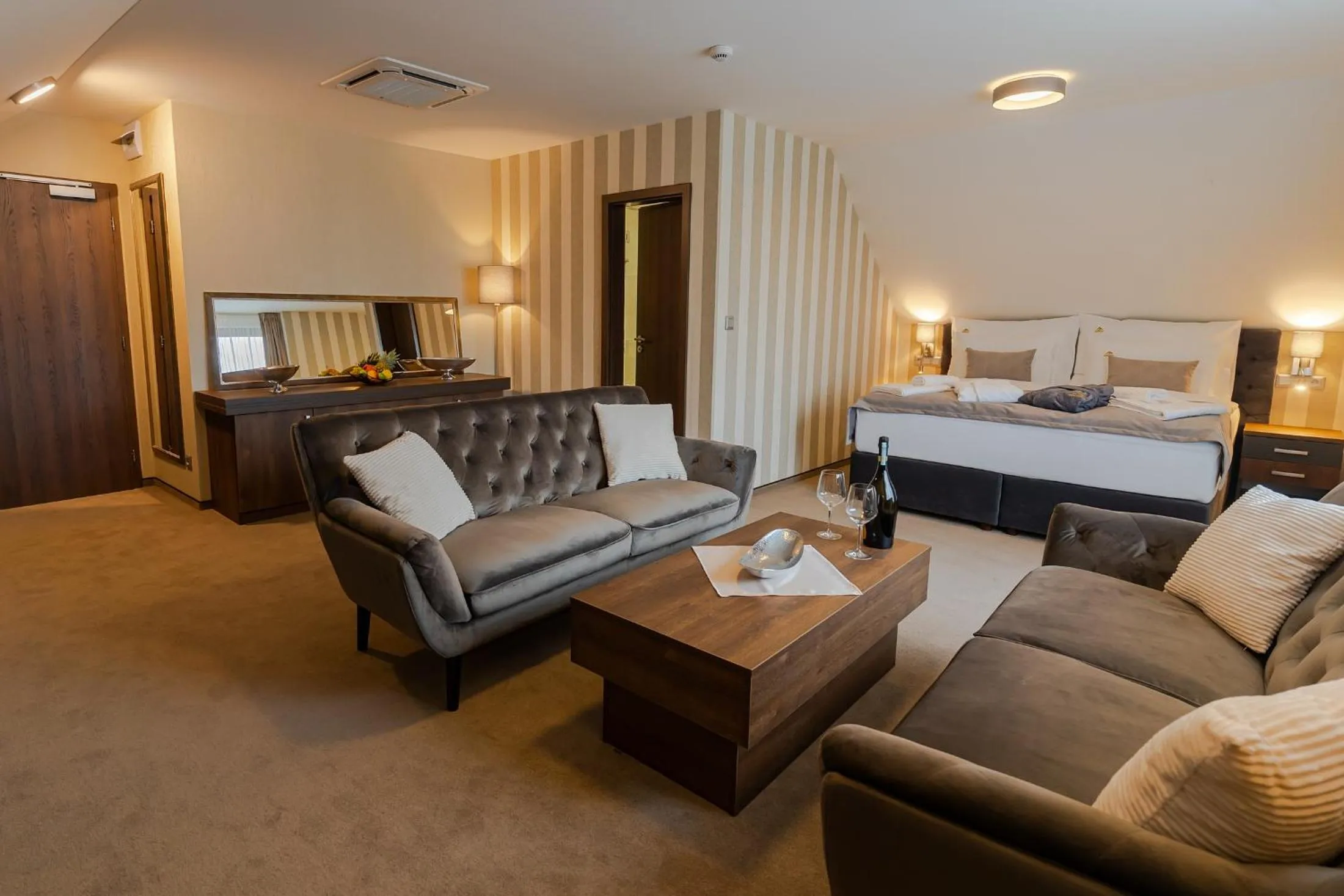 Living room, Bed in Wellness Hotel Demänová