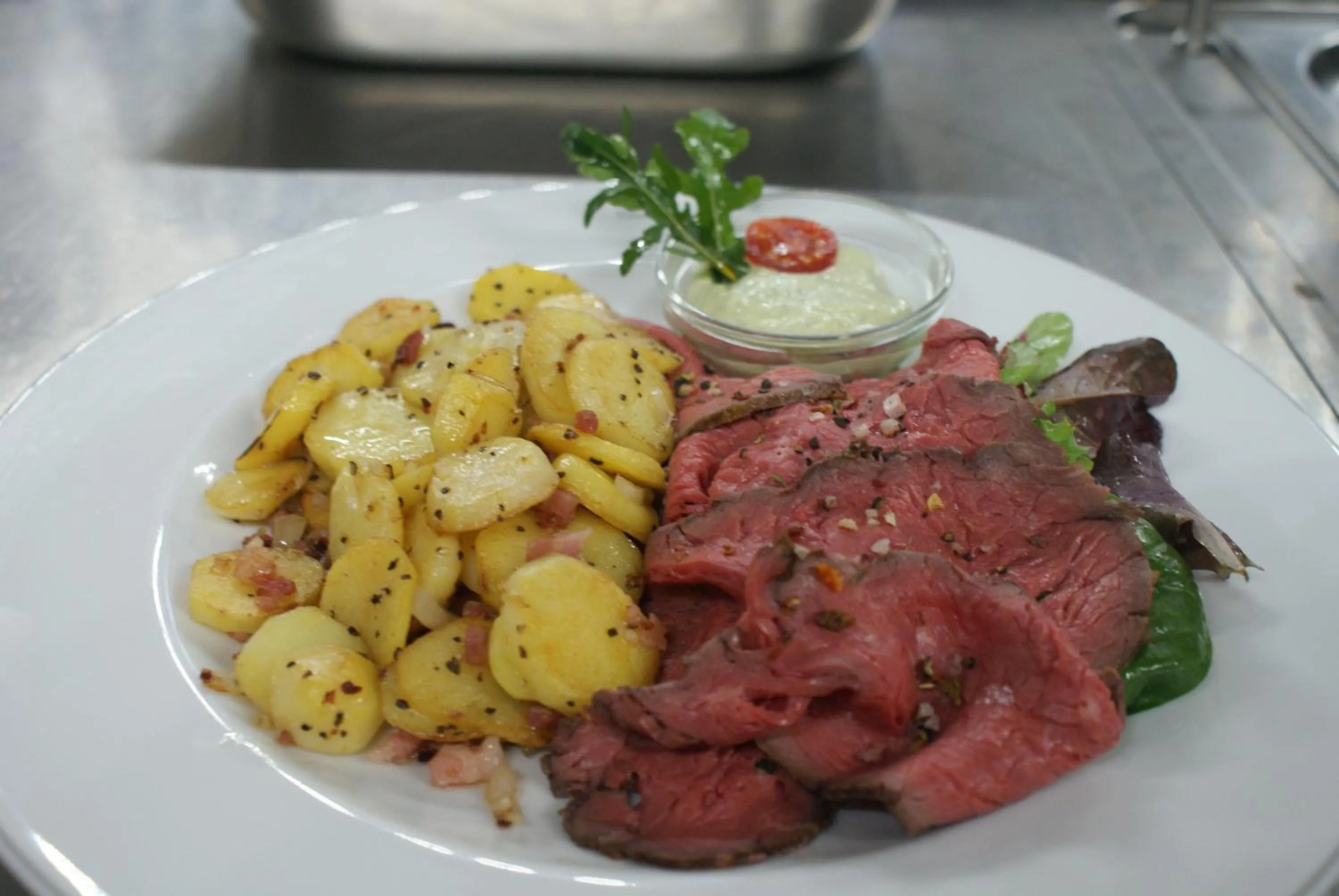 Food close-up in Hotel-Restaurant Osterather Hof