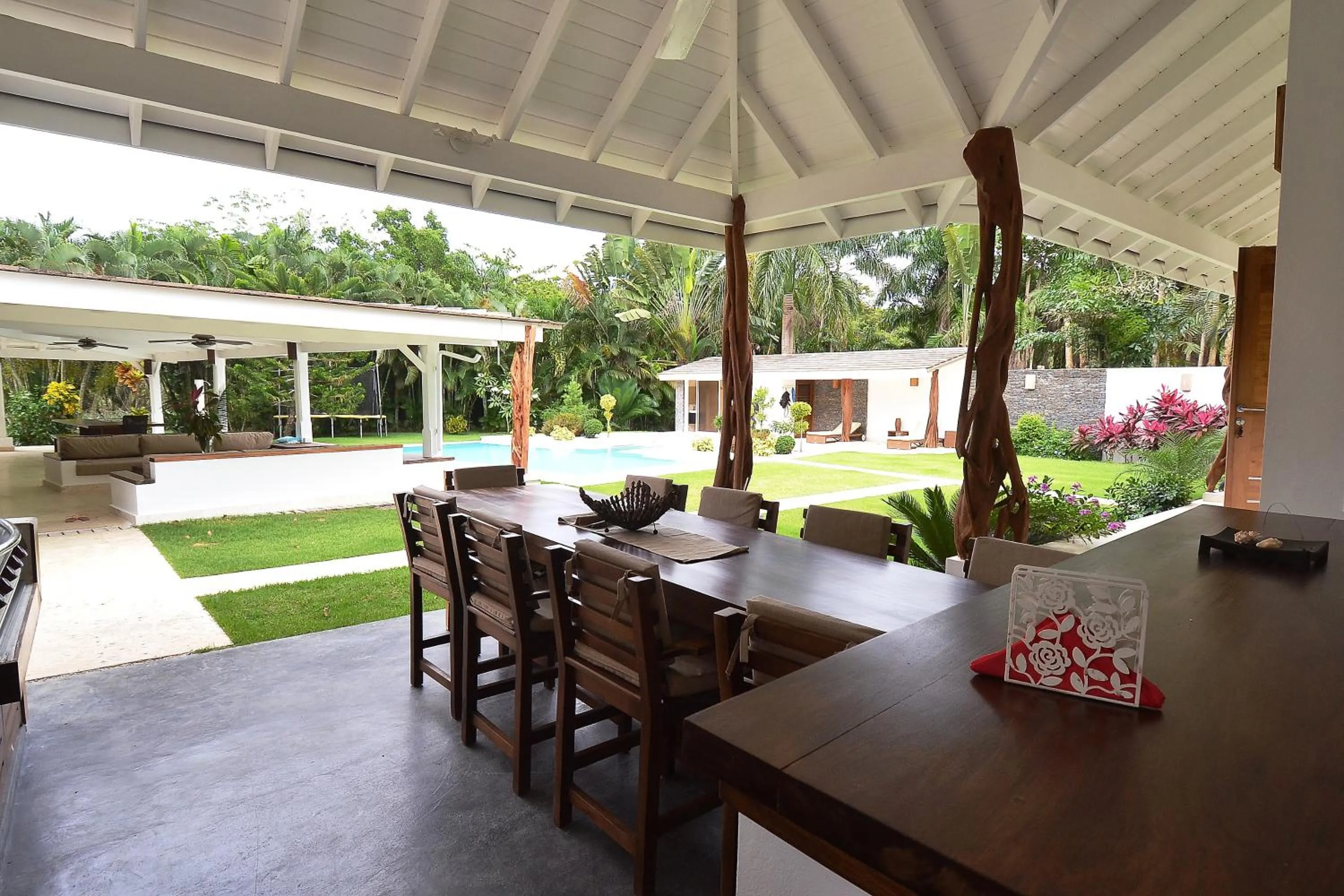 Garden in Las Terrenas Front Beach And Garden Villa with private staff