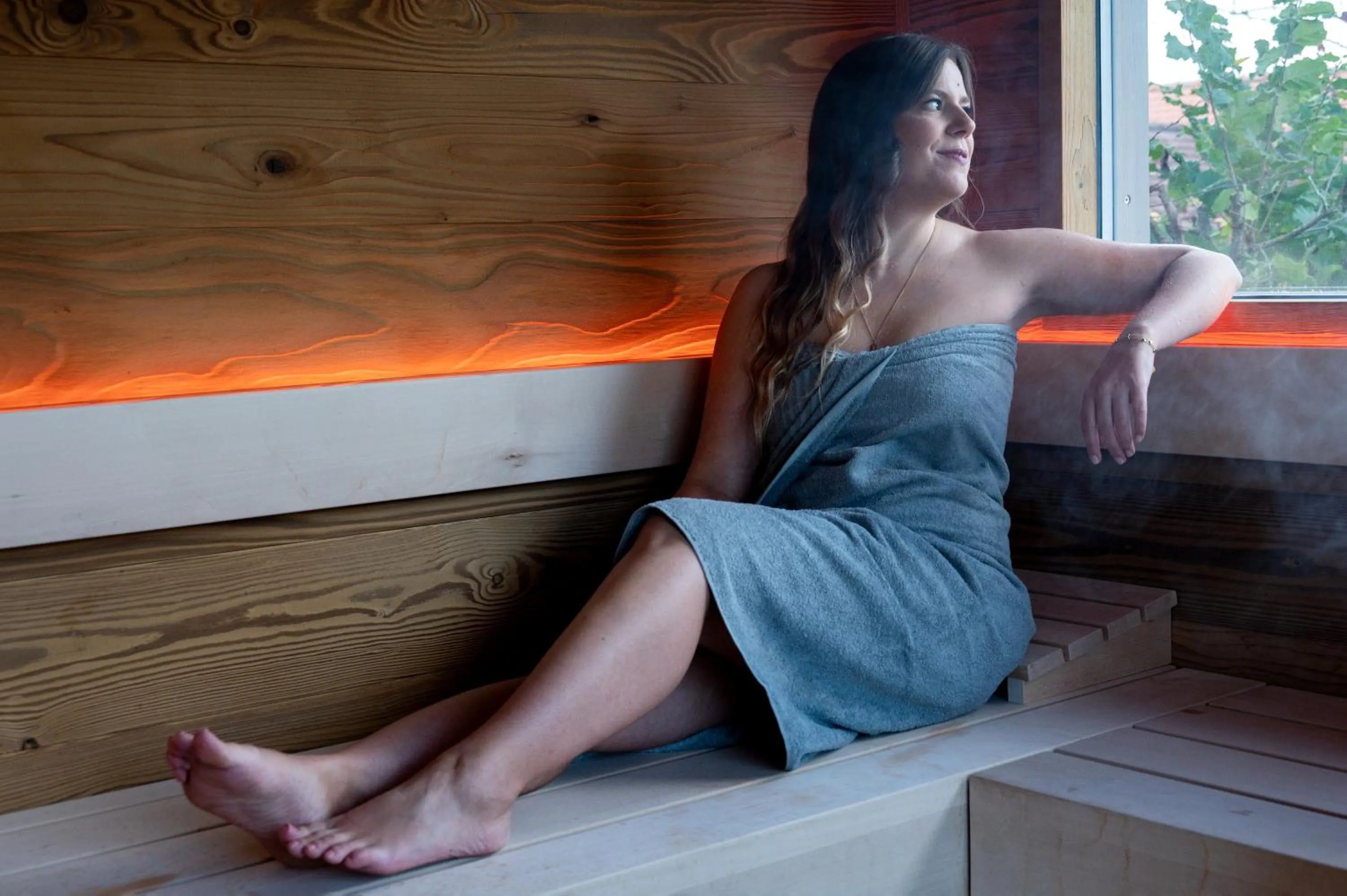 Sauna in Altes Kurhaus Landhotel