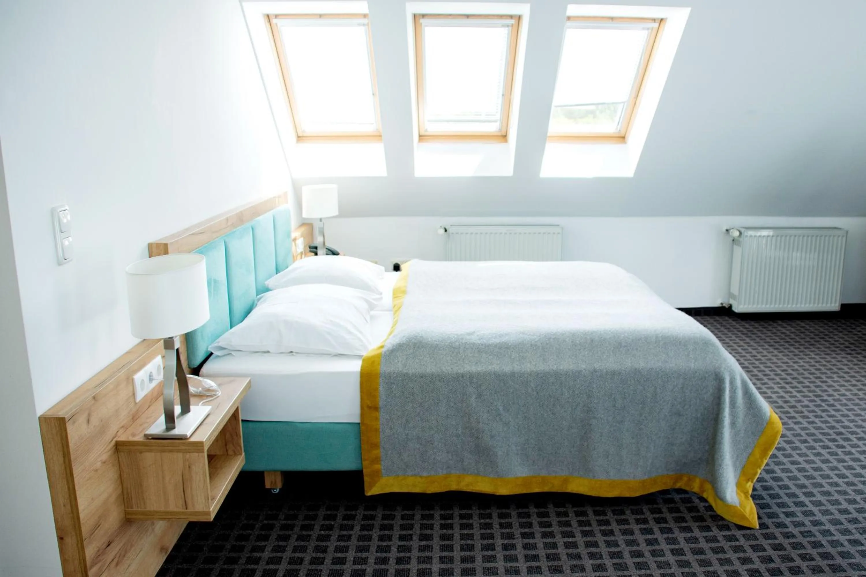 Photo of the whole room, Bed in Altes Kurhaus Landhotel