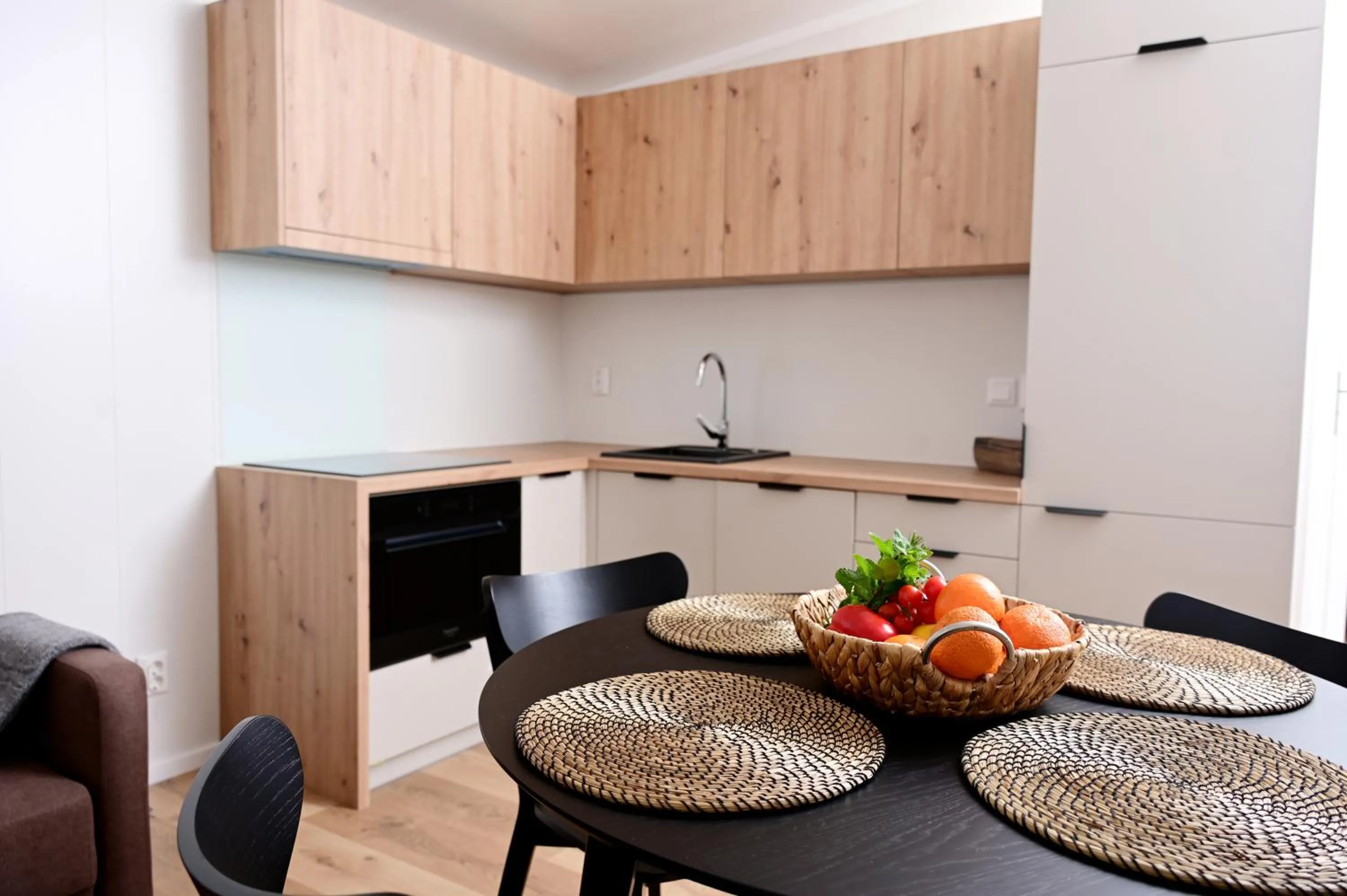 Kitchen or kitchenette in Altes Kurhaus Landhotel