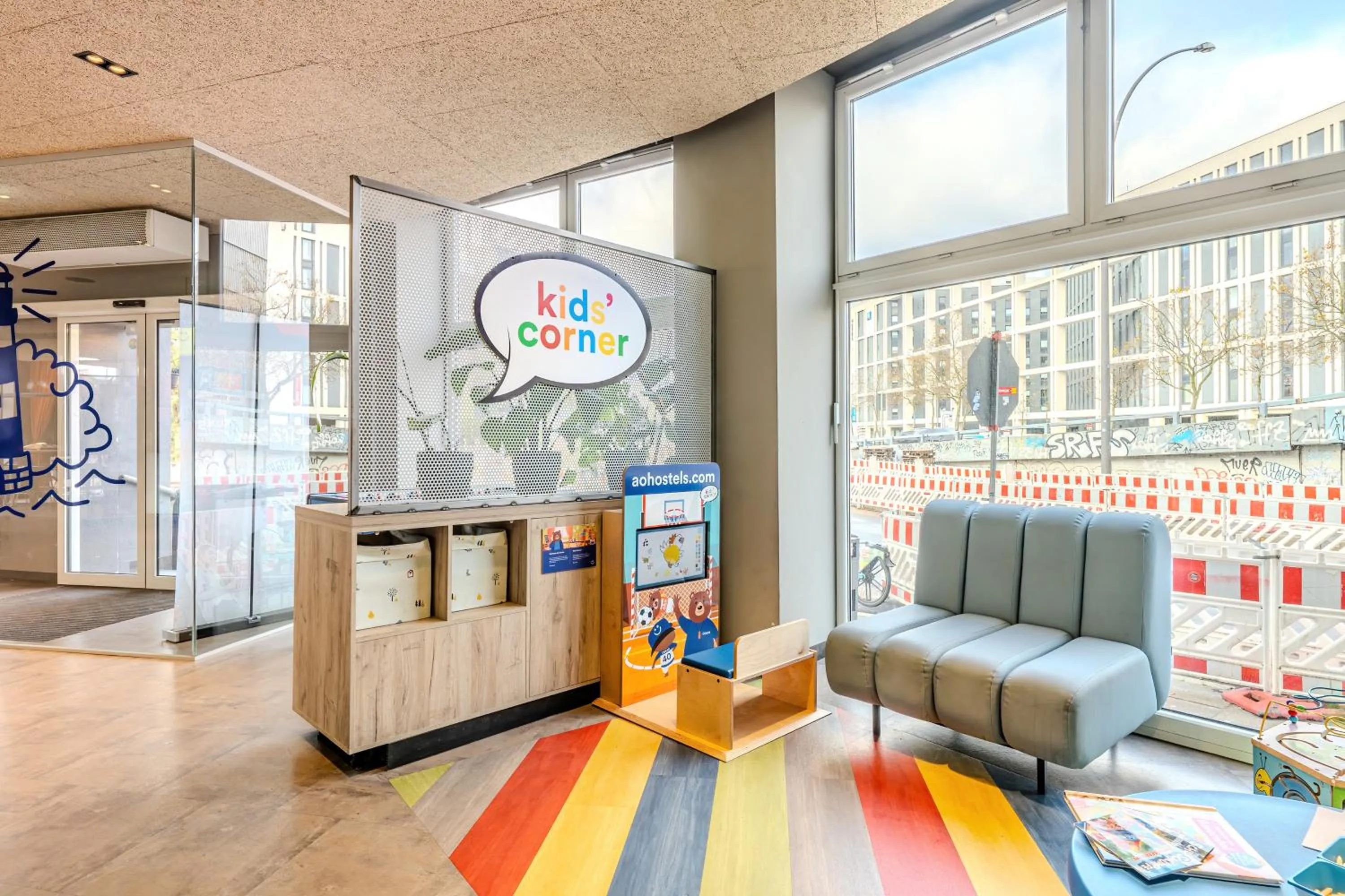 Children play ground in a&o Hamburg Hauptbahnhof
