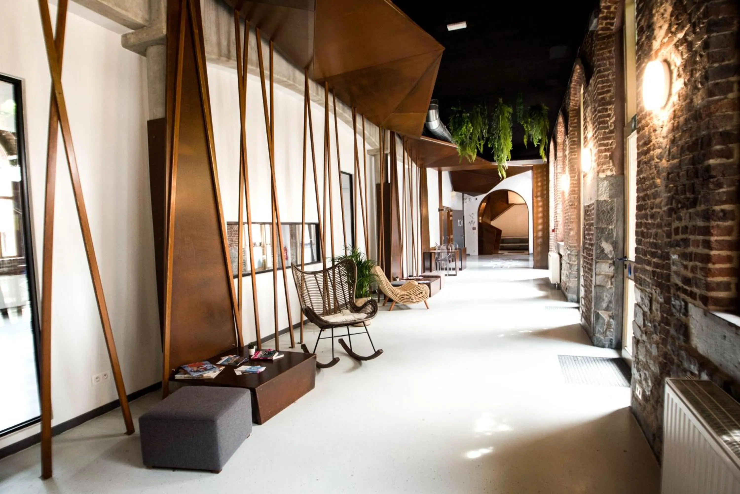 Patio in Liège Youth Hostel