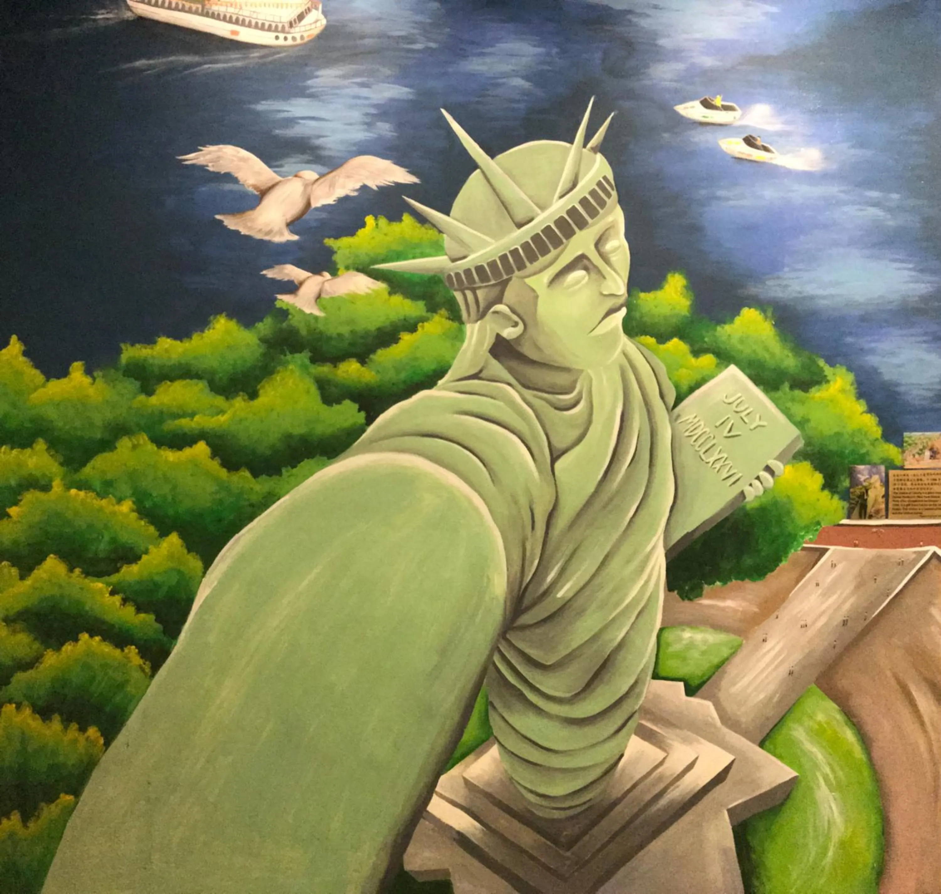 Decorative detail in Winggarden Murals House by JE Boutique Guesthouse