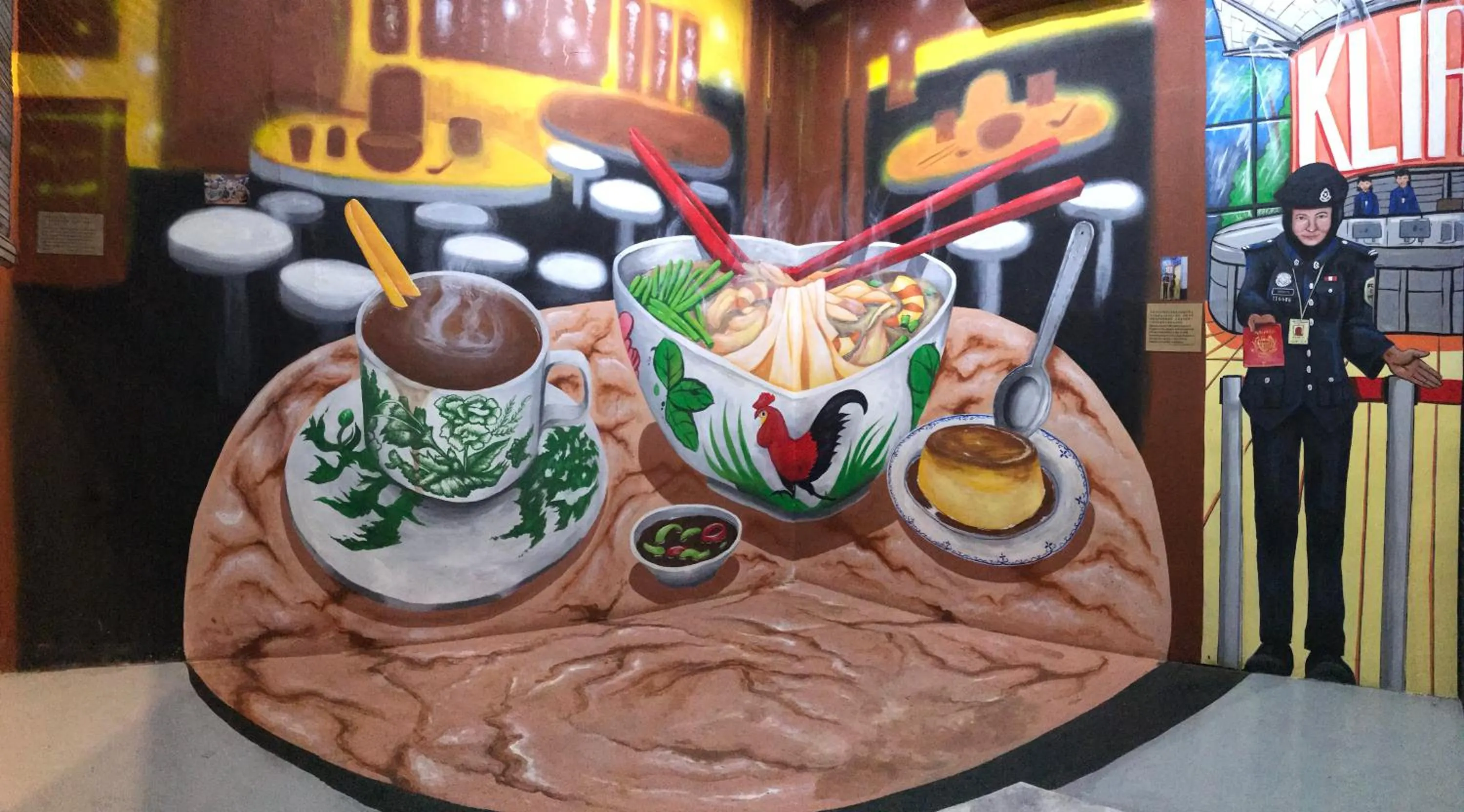 Decorative detail in Winggarden Murals House by JE Boutique Guesthouse