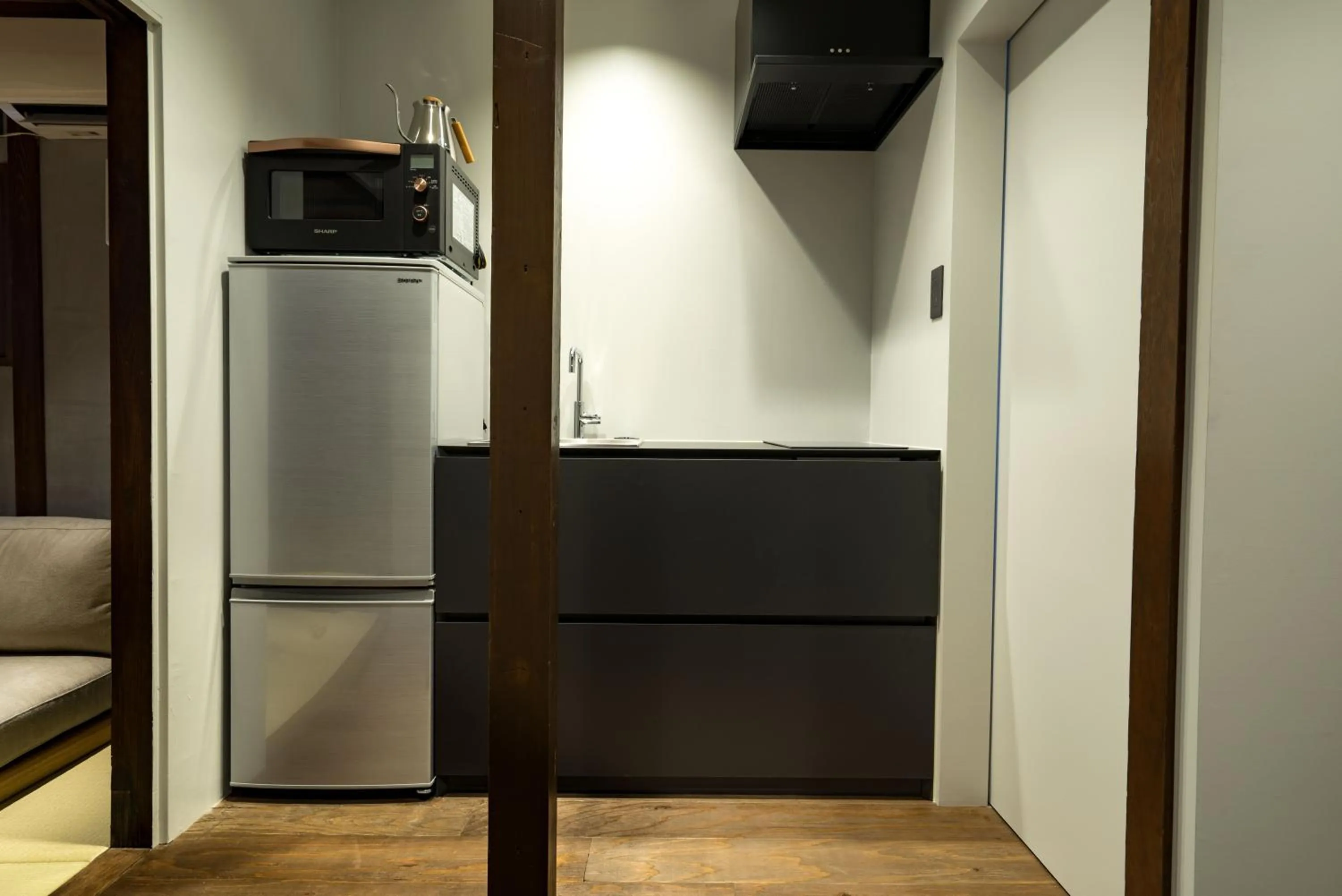 kitchen in KONJAKUSO Osaka Bentencho "HIKARIYUYA" Projection M apping SPA