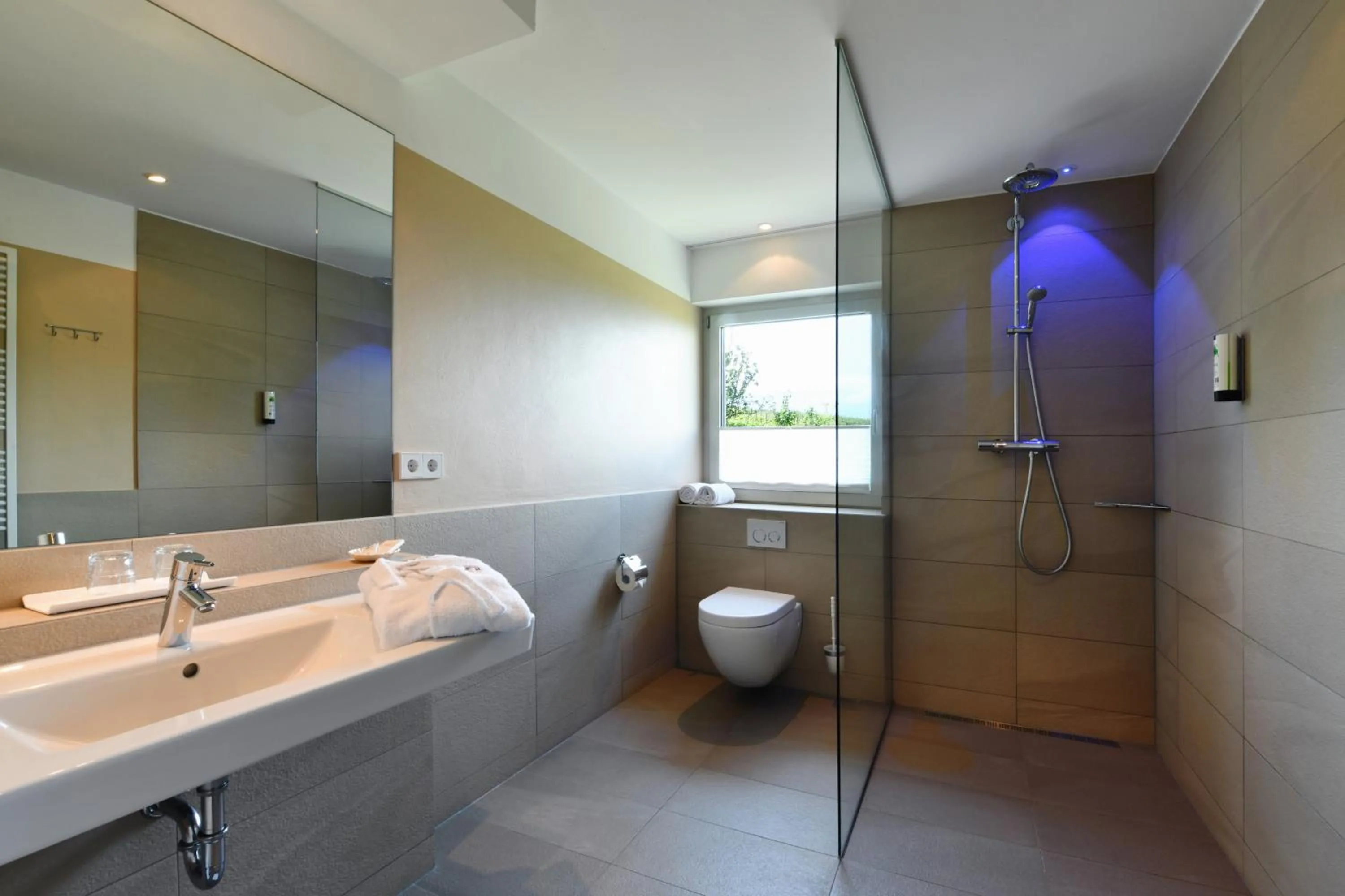 Shower in Hotel Rebenhof