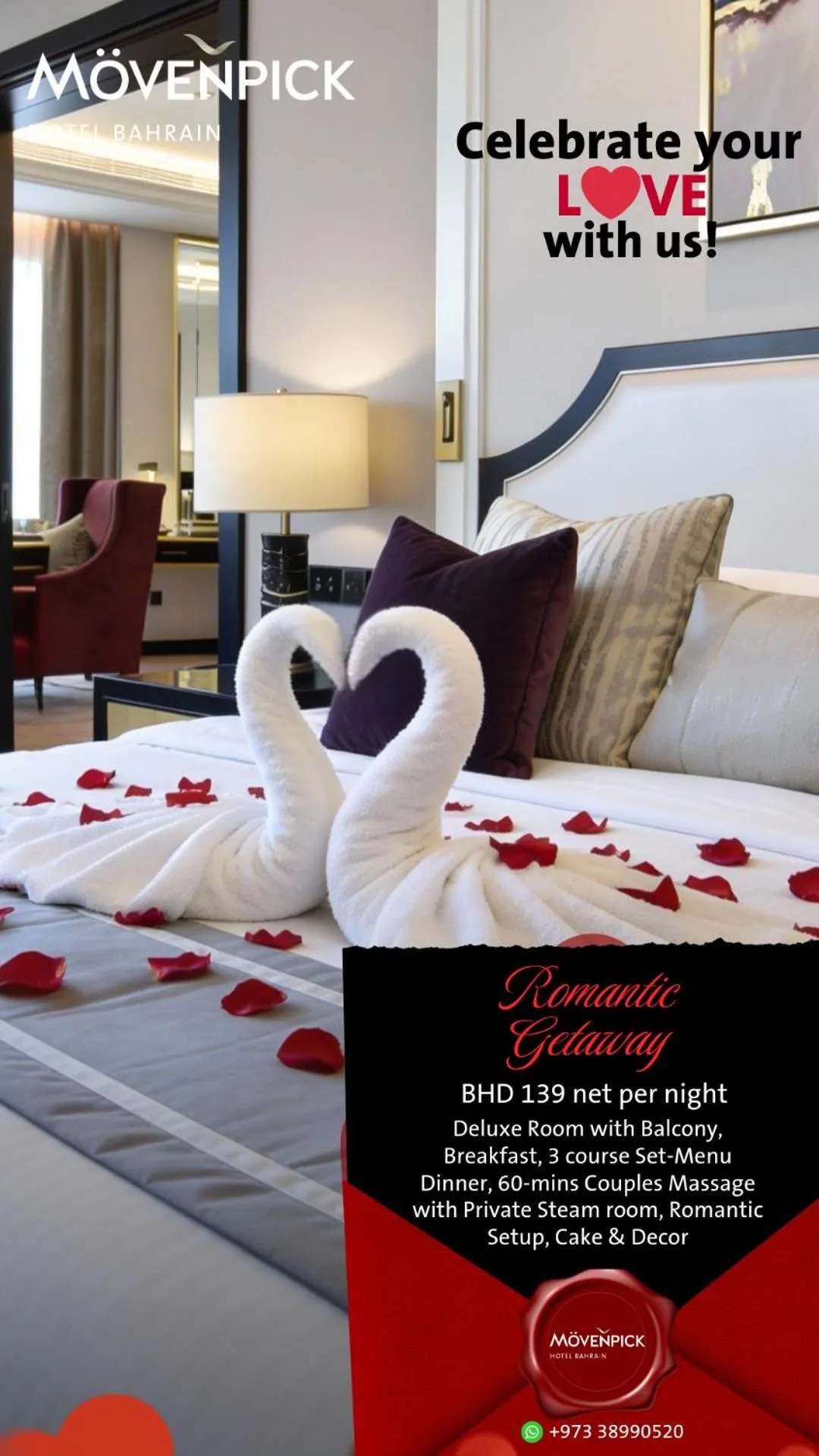 Bedroom, Bed in Mövenpick Hotel Bahrain