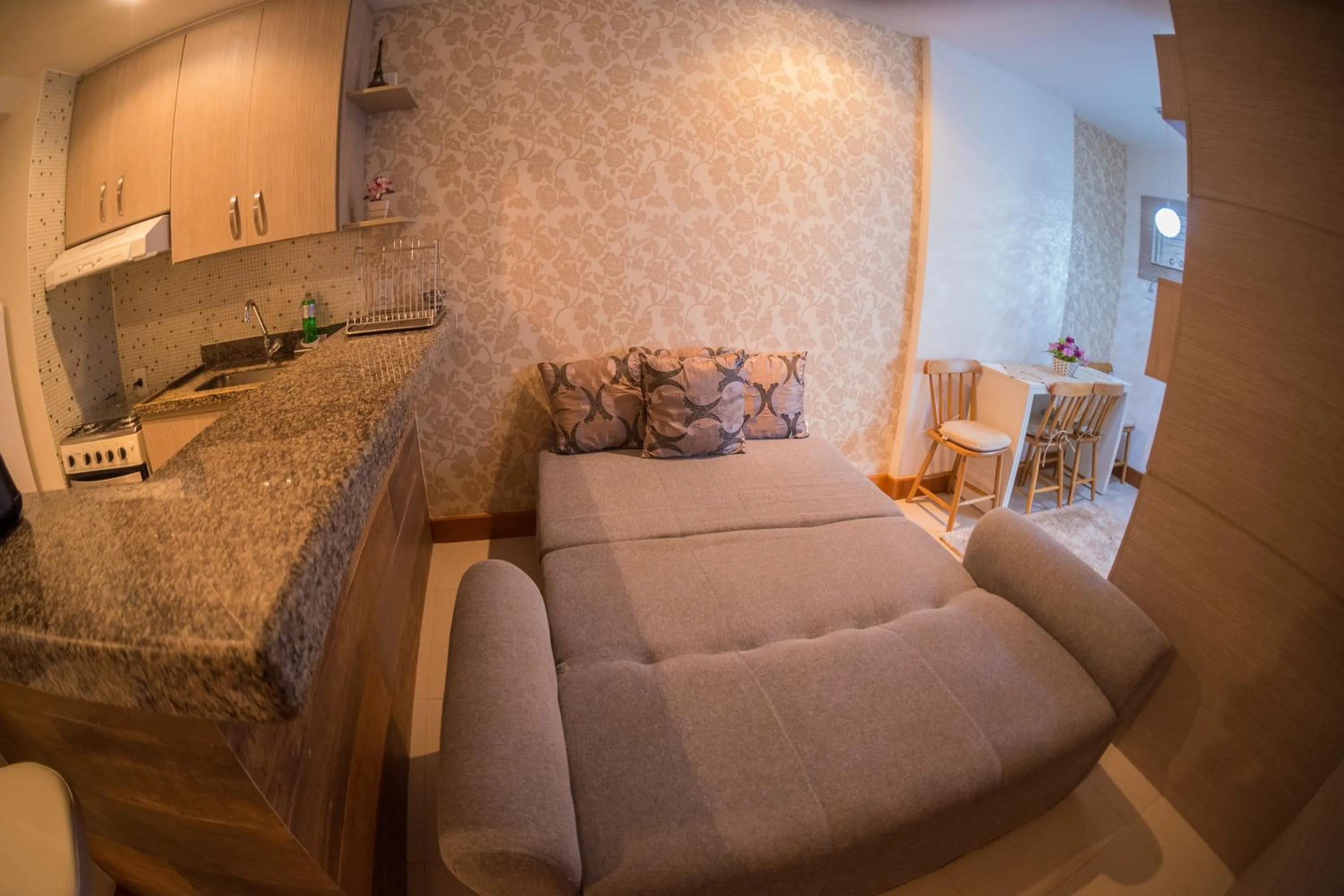 Bed in Studio Areia Preta