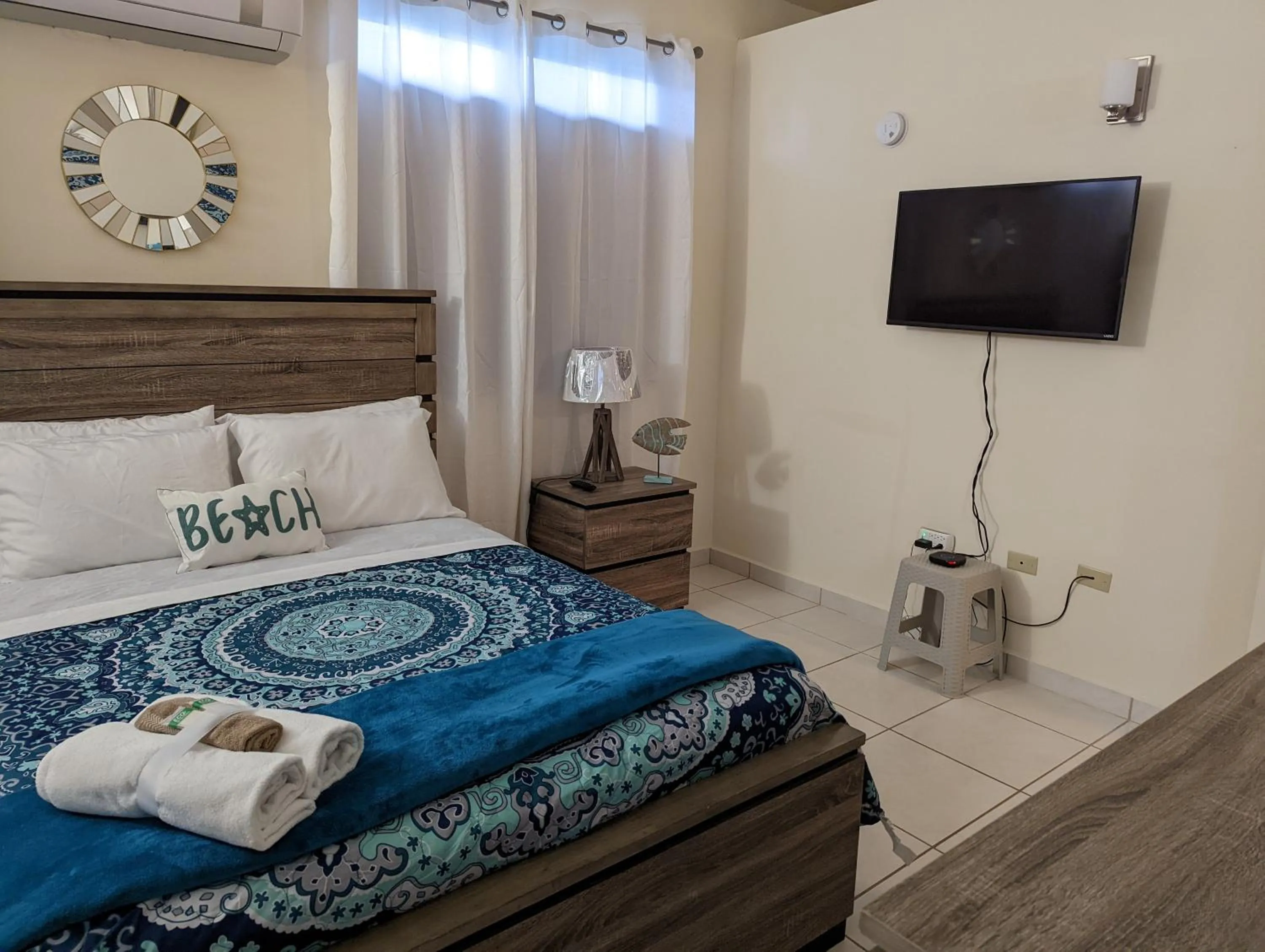 Bed in Beautiful Ocean Front Villa