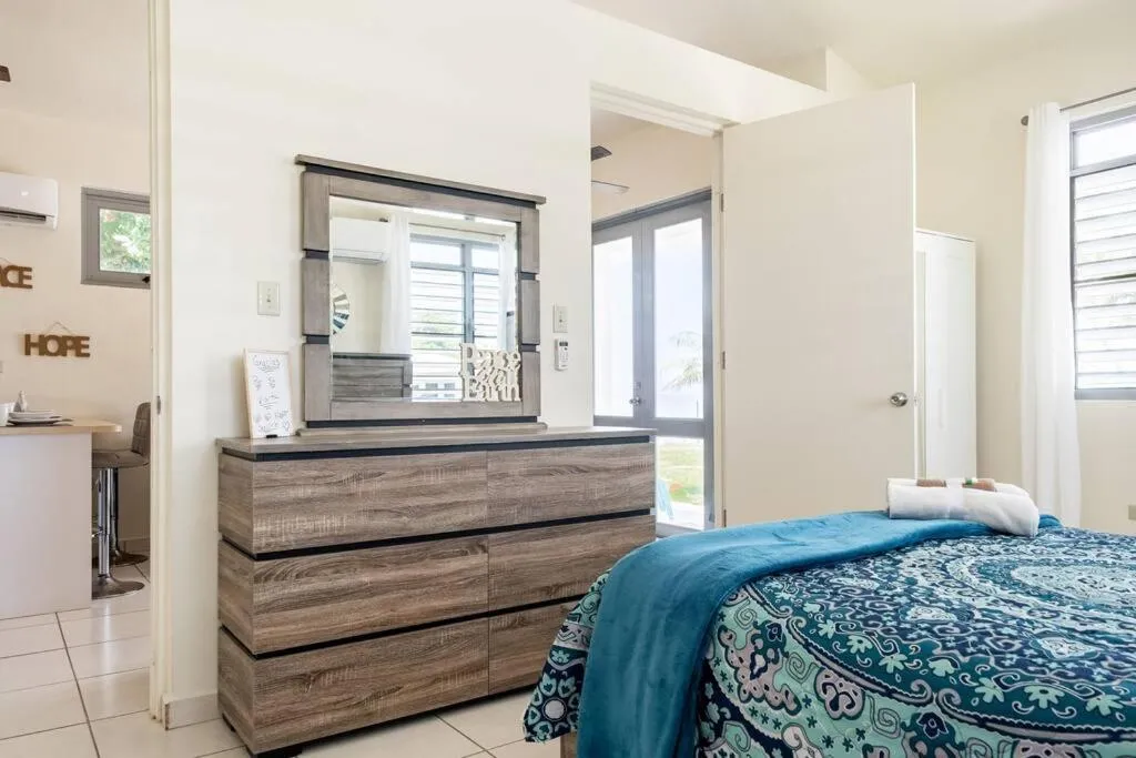 Bed in Beautiful Ocean Front Villa