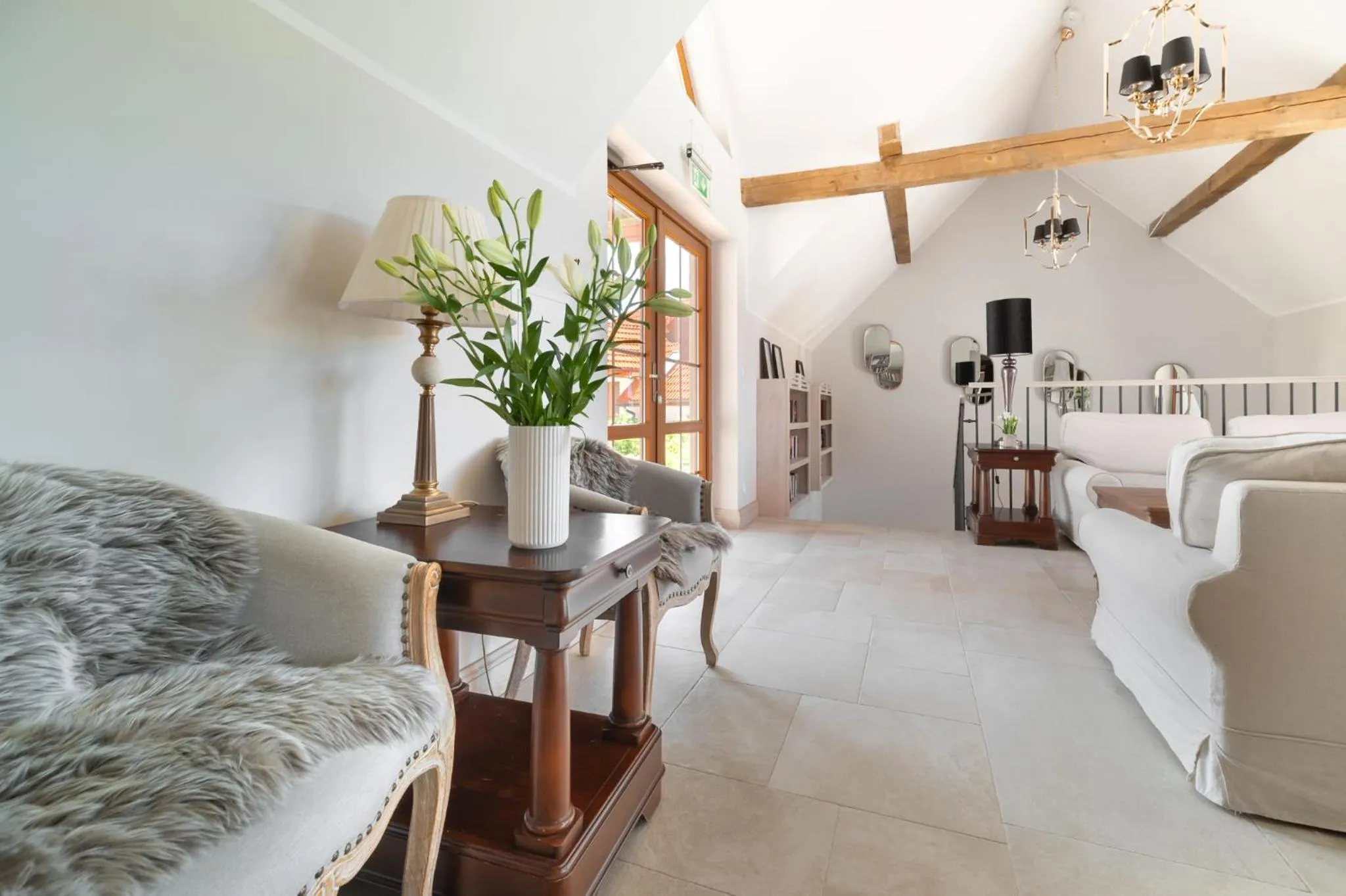 Seating area in Pensjonat Rybical