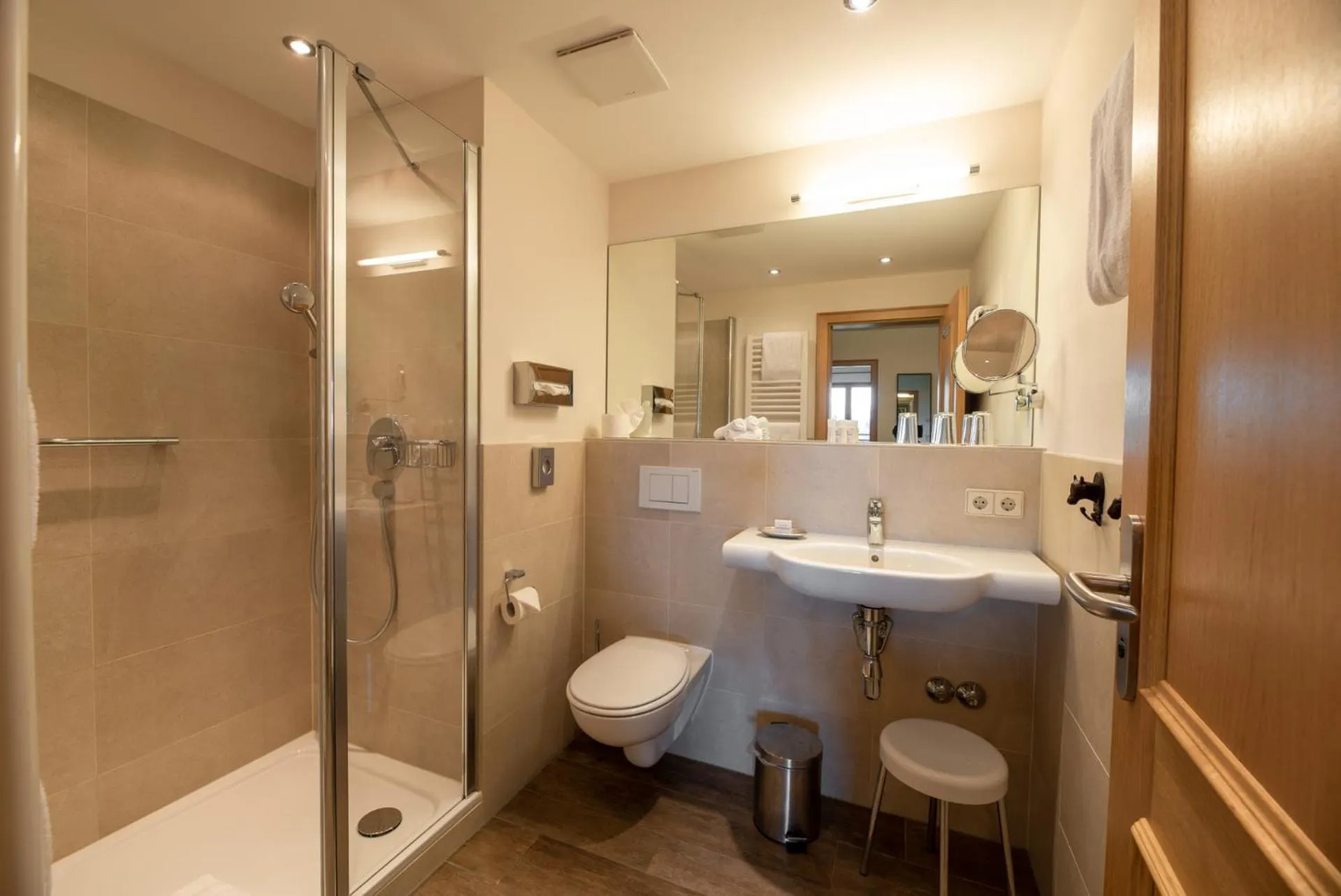 Shower in Relais & Châteaux Gut Steinbach Hotel Chalets SPA