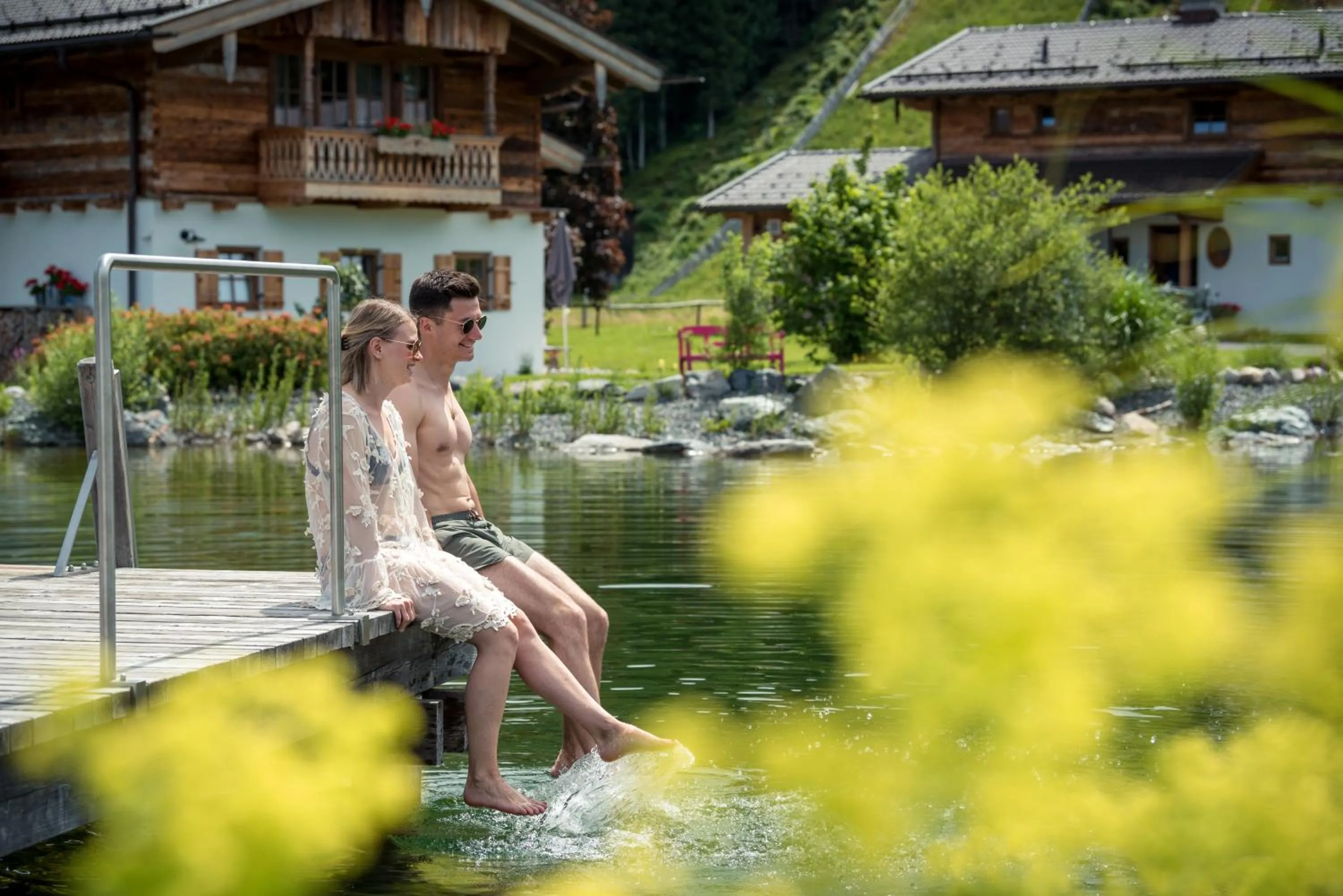 Swimming pool in Relais & Châteaux Gut Steinbach Hotel Chalets SPA