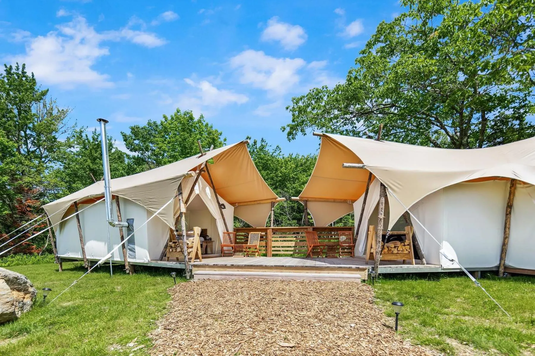 Property building in Under Canvas Acadia