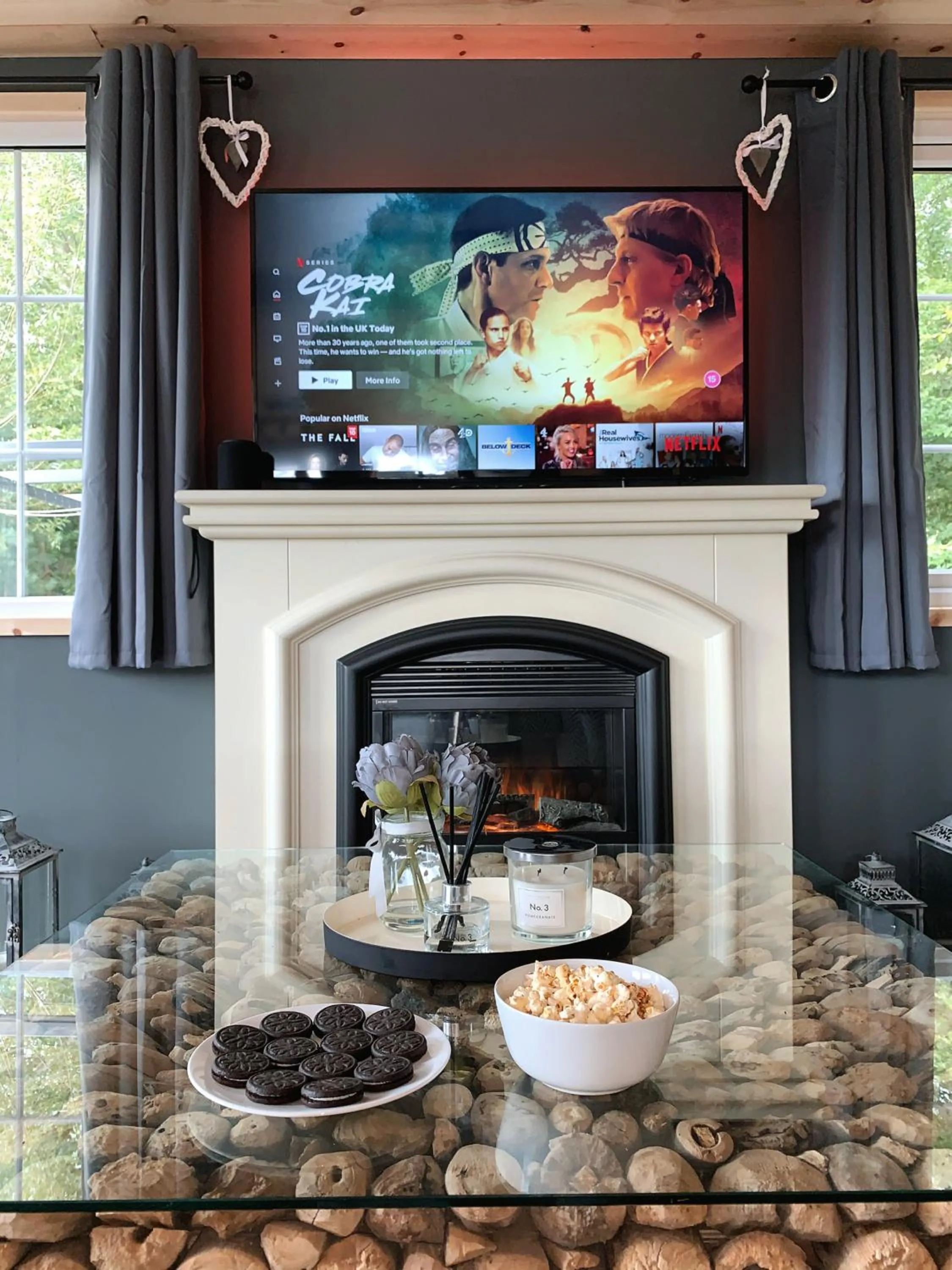 TV and multimedia in Percy Wood Lodges with Hot Tubs