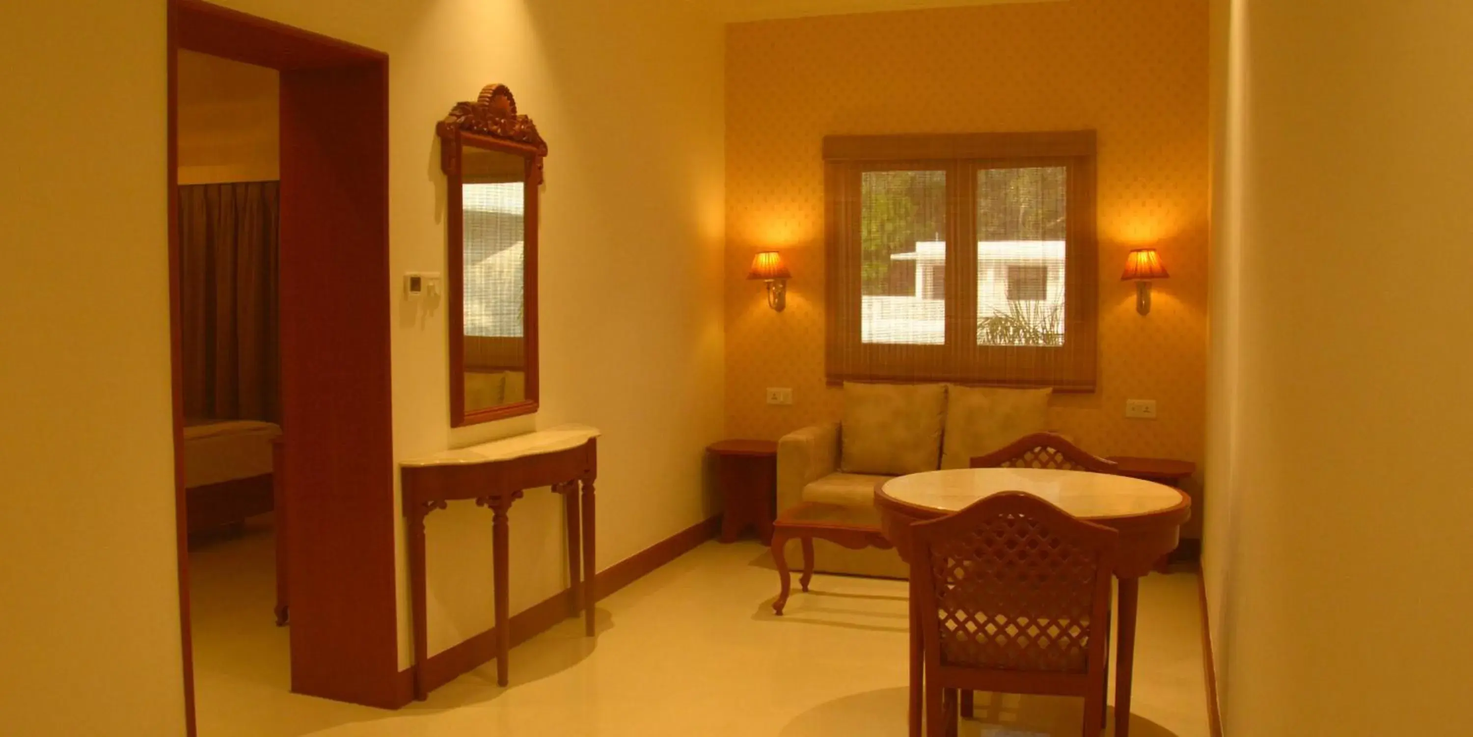 Living room in Hotel Chandela Khajuraho Living room in Hotel Chandela Khajuraho