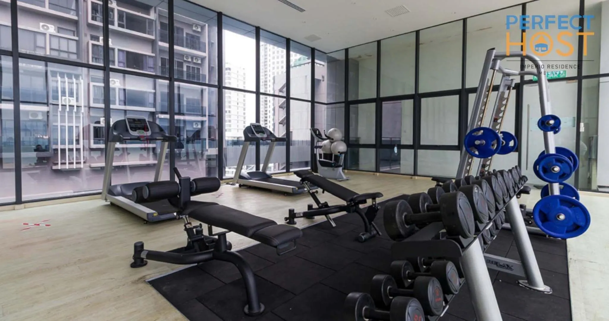 Fitness centre/facilities in Imperio Residence Seafront by Perfect Host