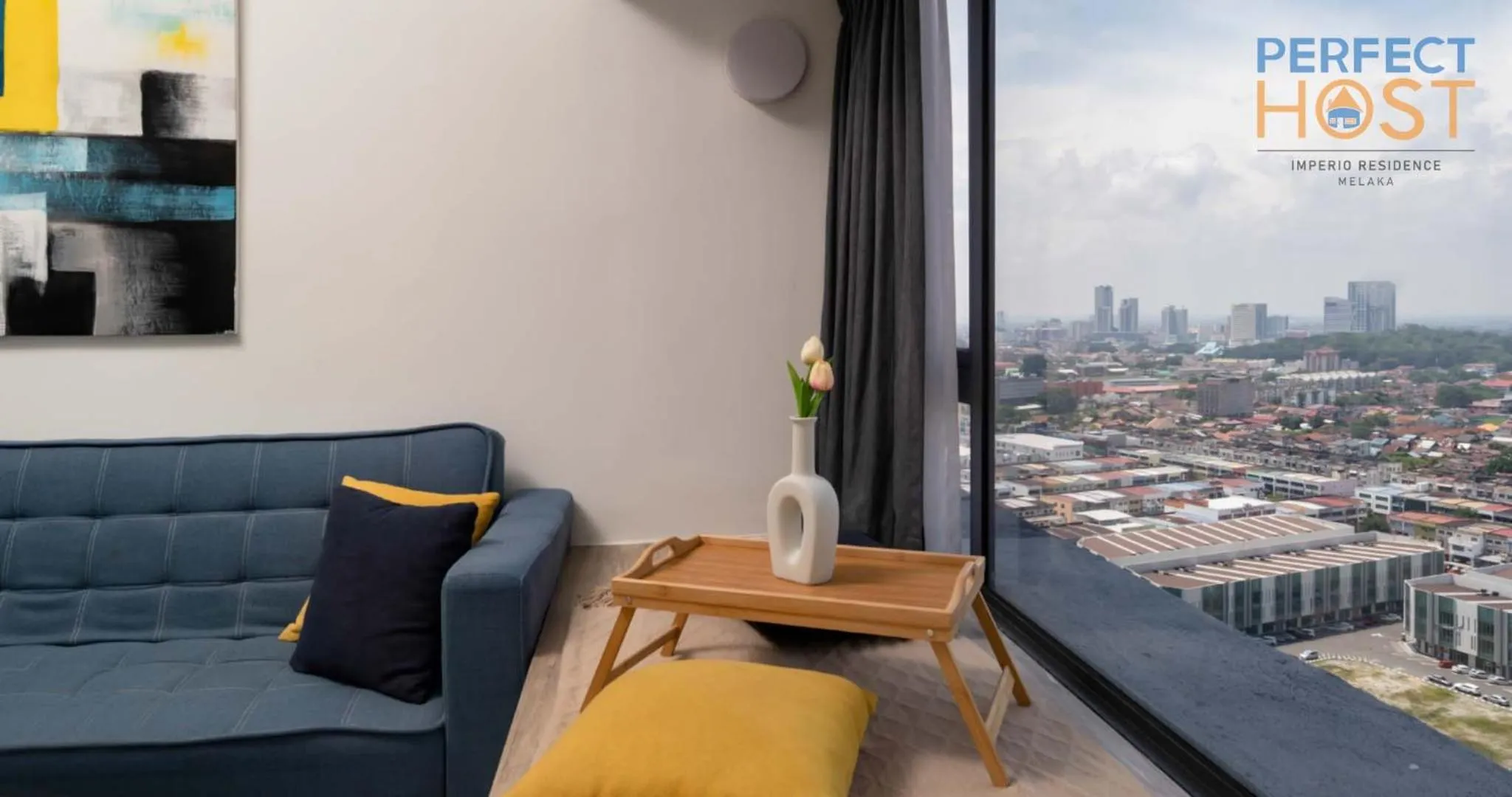 Living room in Imperio Residence Seafront by Perfect Host