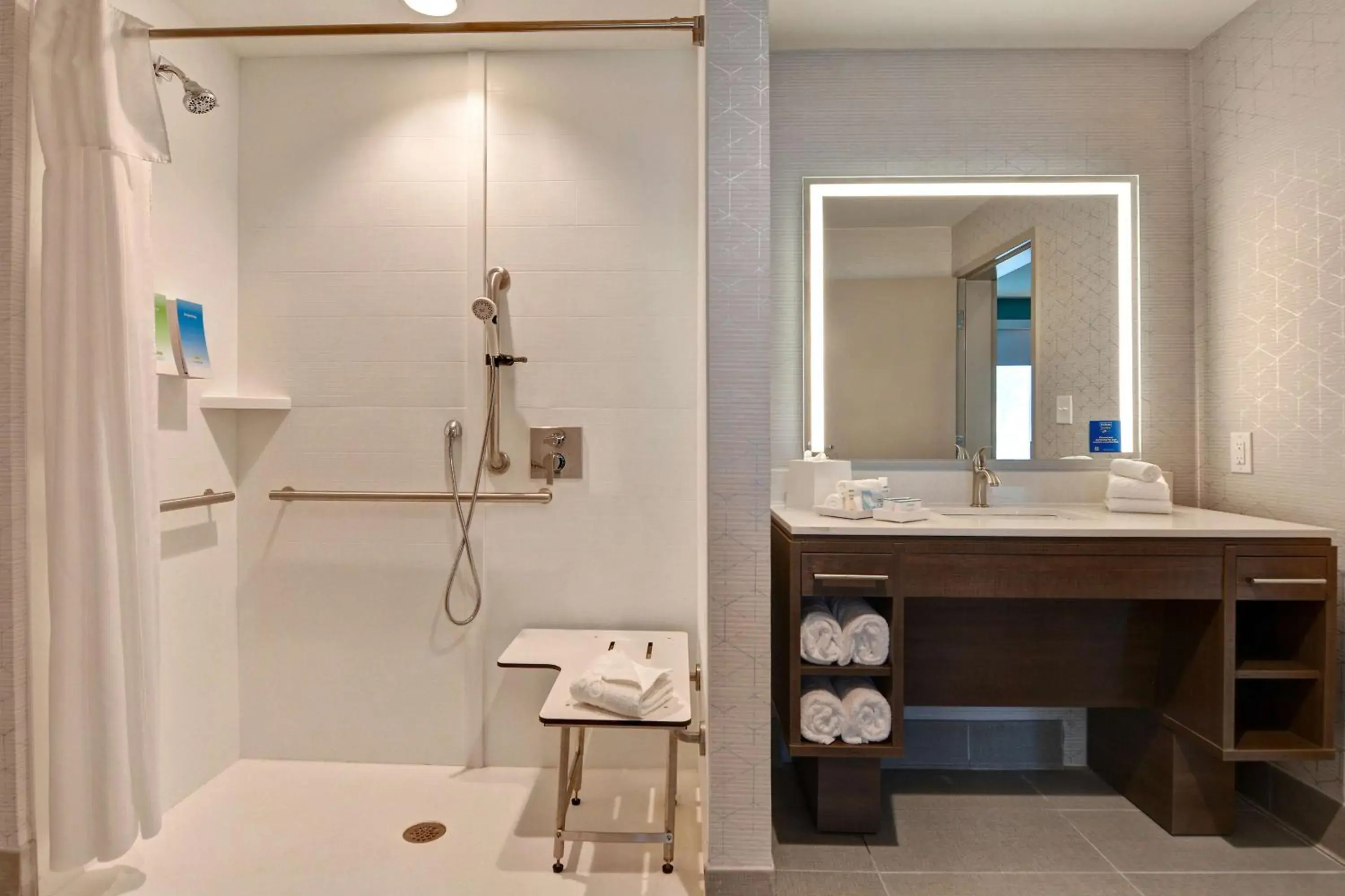 Bathroom in Home2 Suites By Hilton Savannah Midtown, Ga Bathroom in Home2 Suites By Hilton Savannah Midtown, Ga