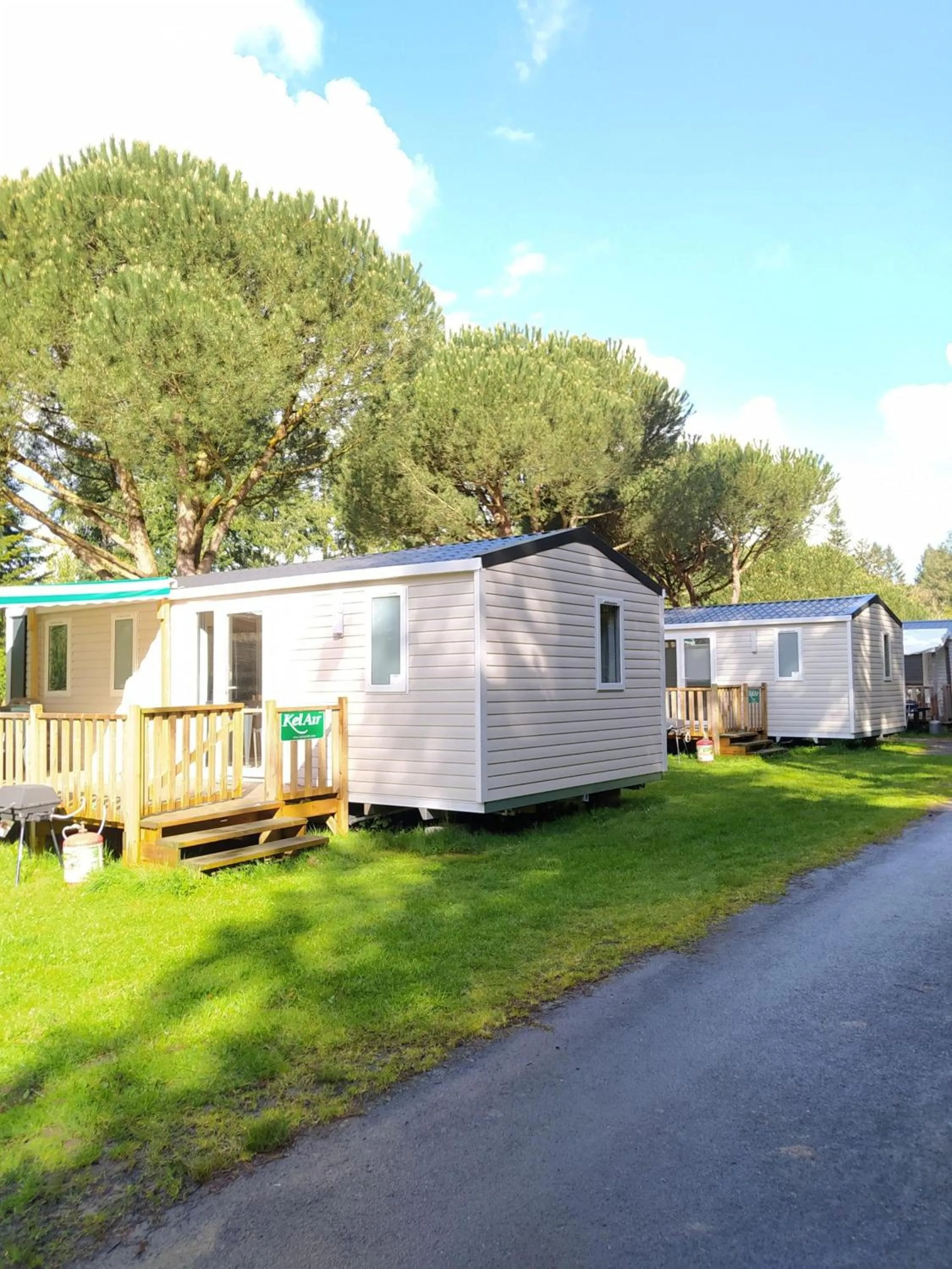 Balcony/Terrace in Mobile Homes by KelAir at Camping Domaine des Ormes