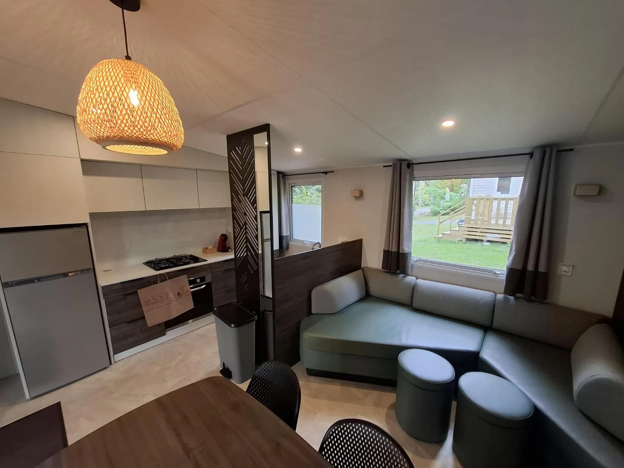 Living room in Mobile Homes by KelAir at Camping Domaine des Ormes
