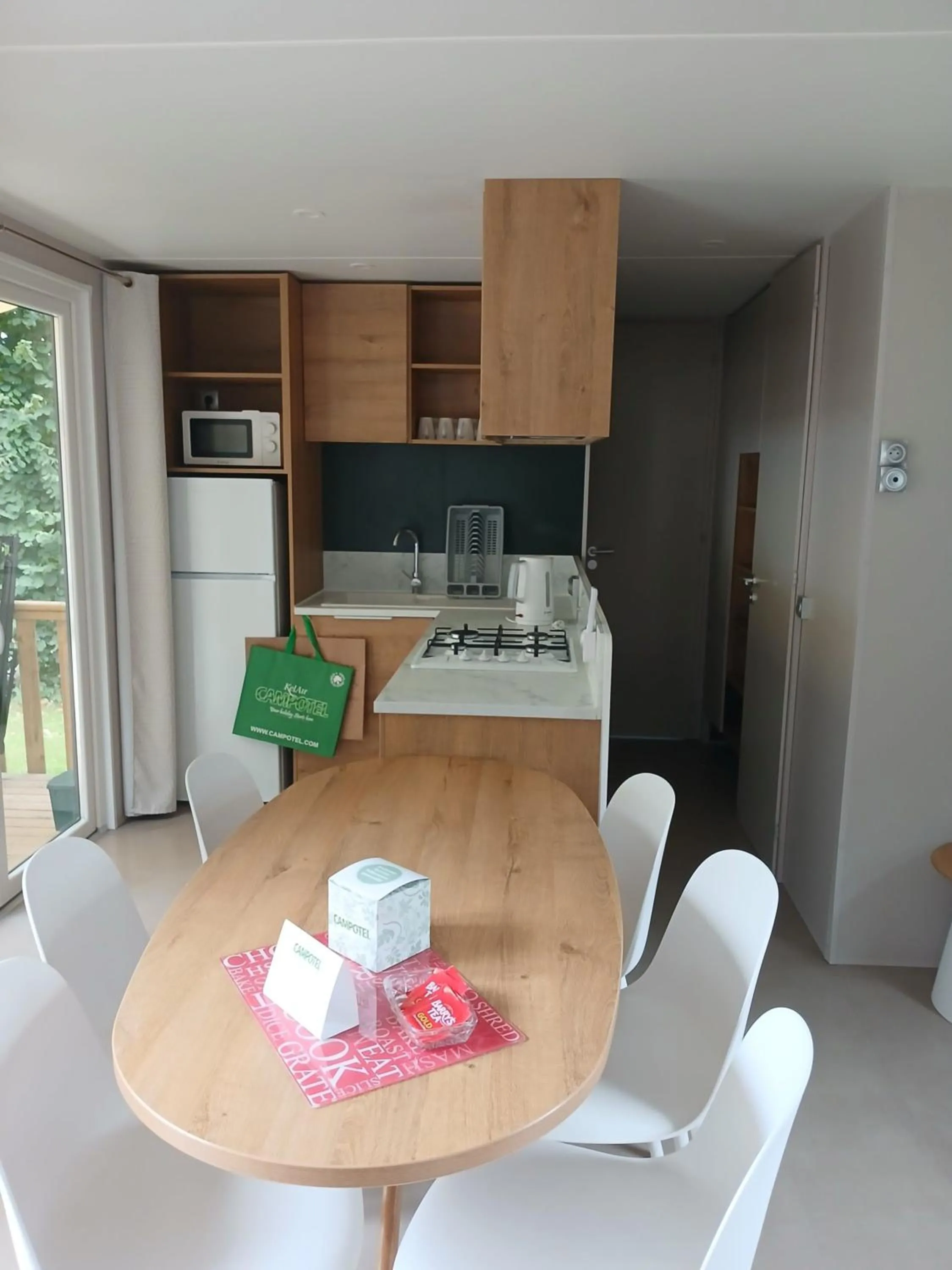 kitchen in Mobile Homes by KelAir at Camping Domaine des Ormes